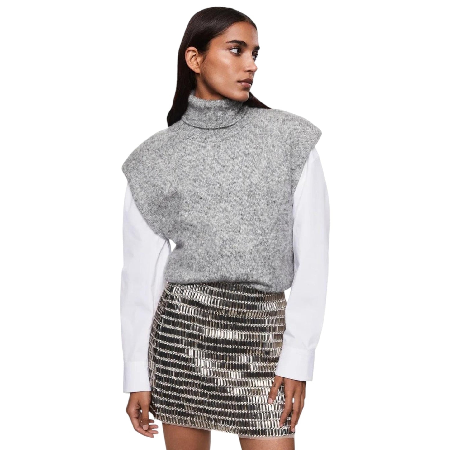 Women's Plain Solid Sweaters,Light Grey