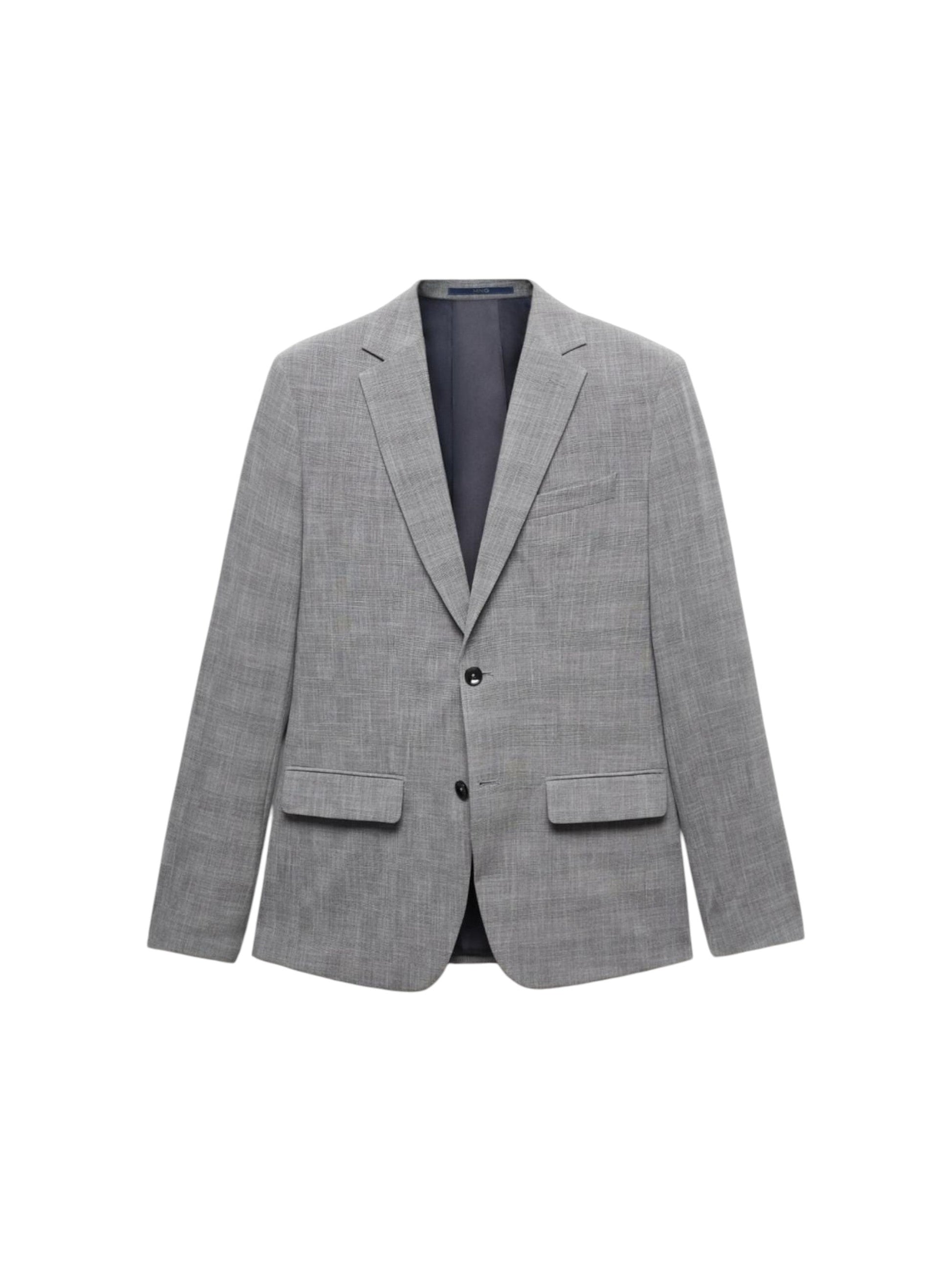 Men's Plain Solid Blazer,Grey
