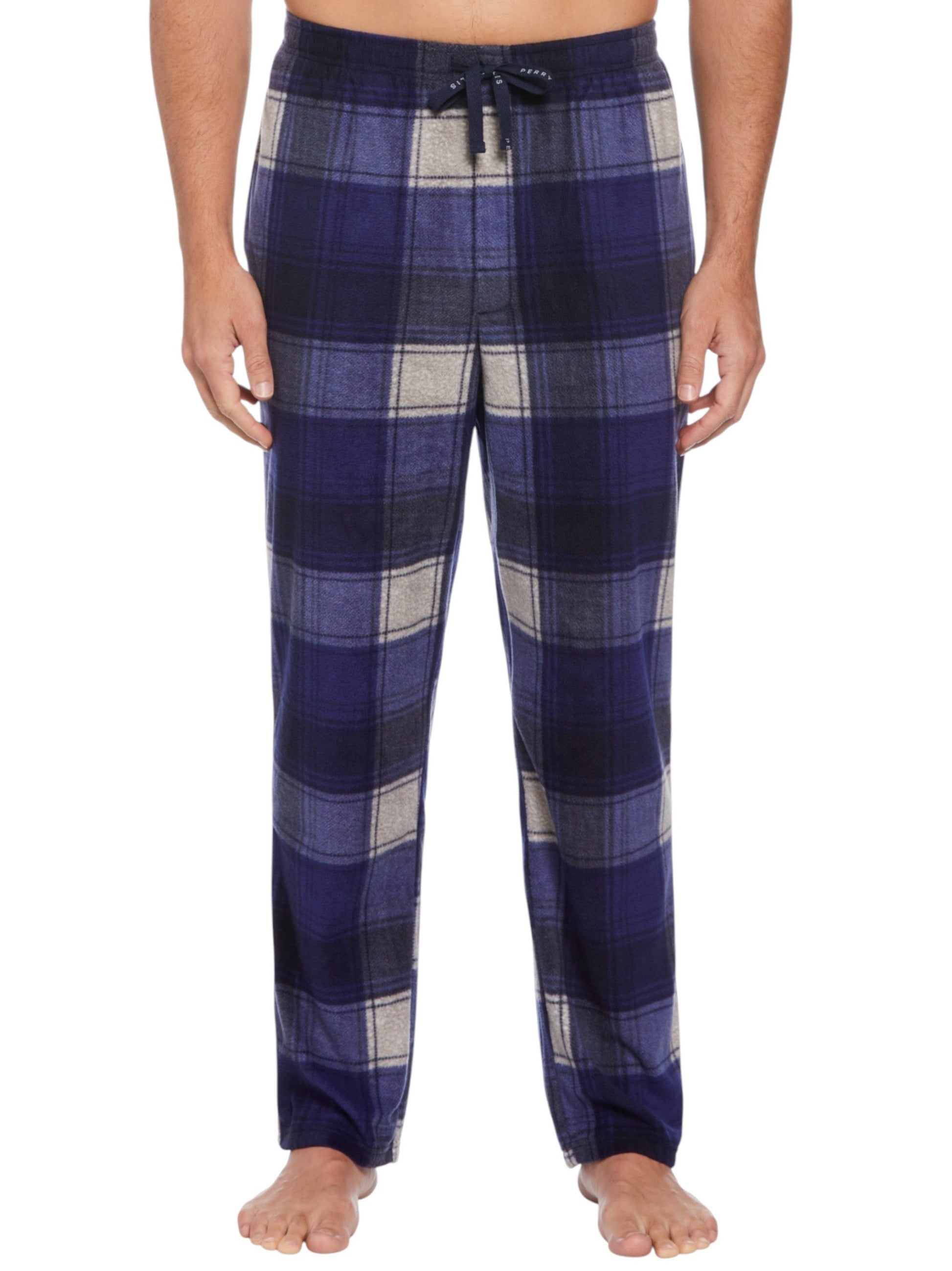 Men's Plaid Sleepwear Pant,Navy