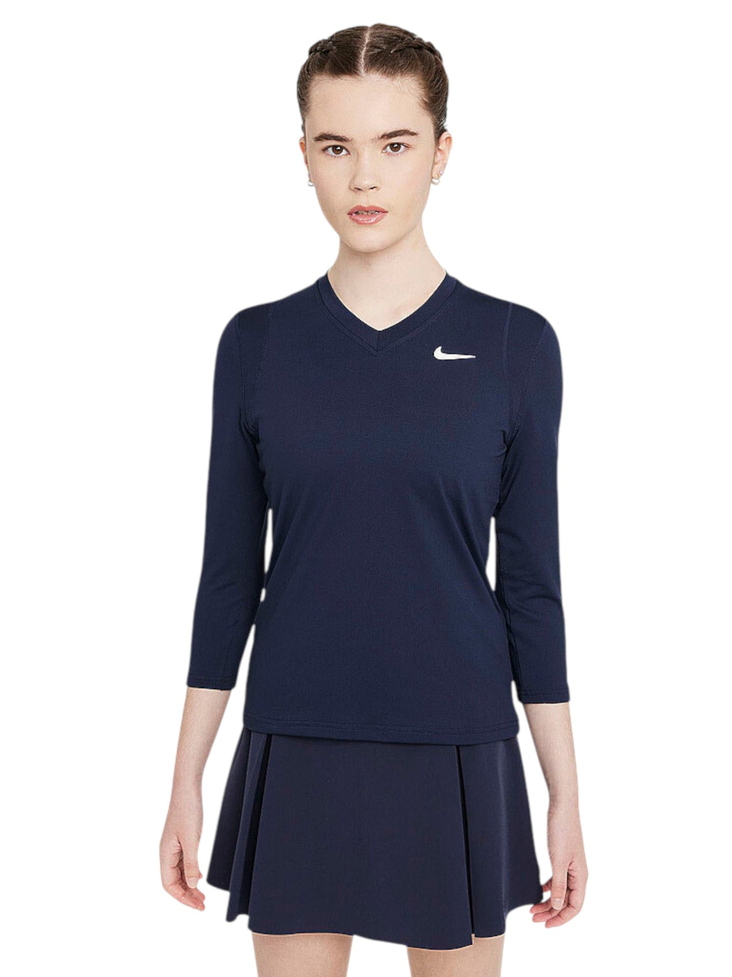 Women's Plain Solid Sport Top,Navy