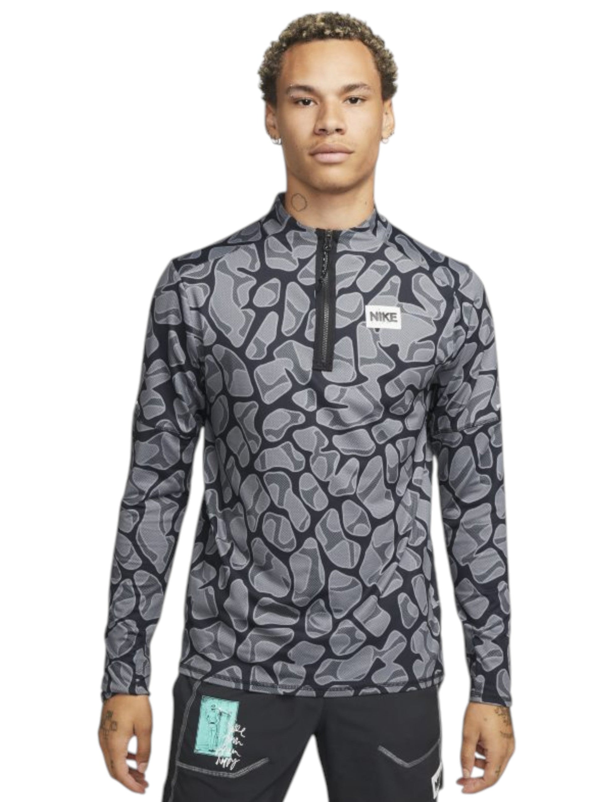 Men's Graphic Printed Sport Top,Grey