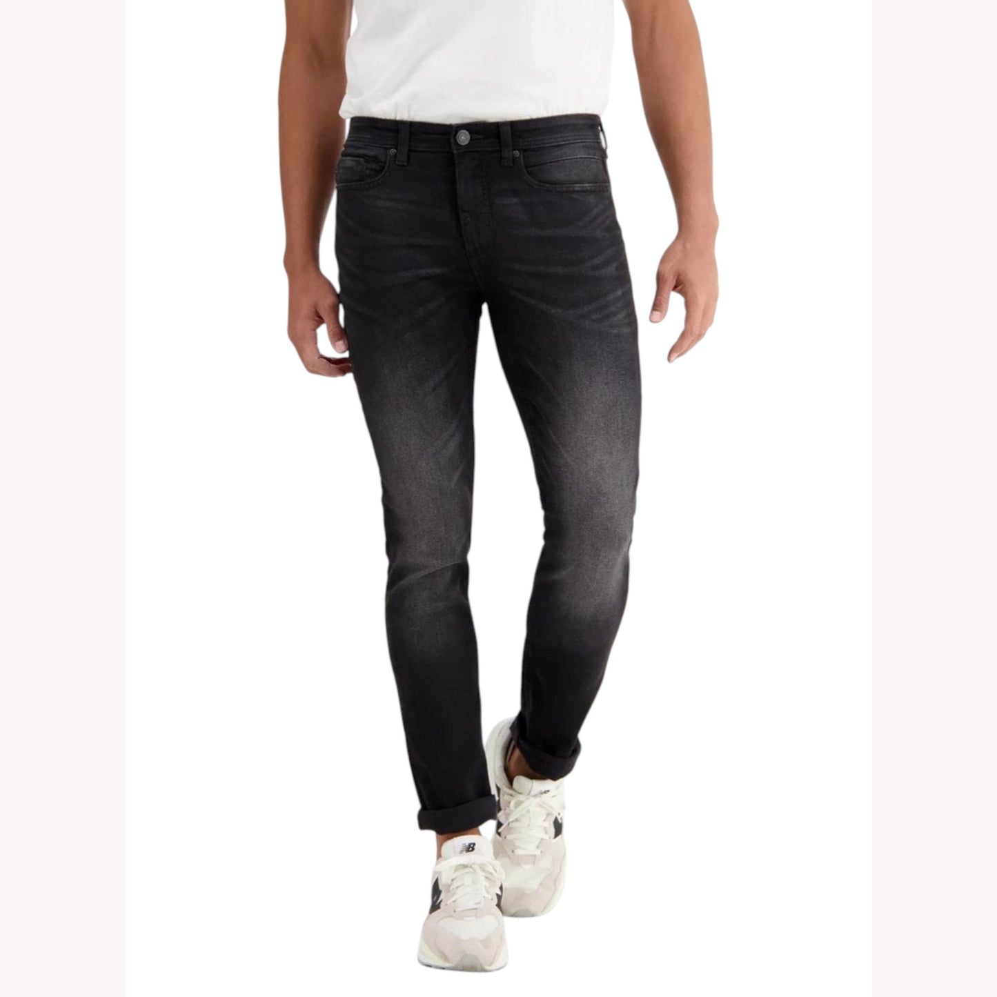 Men's Washed Jeans,Black