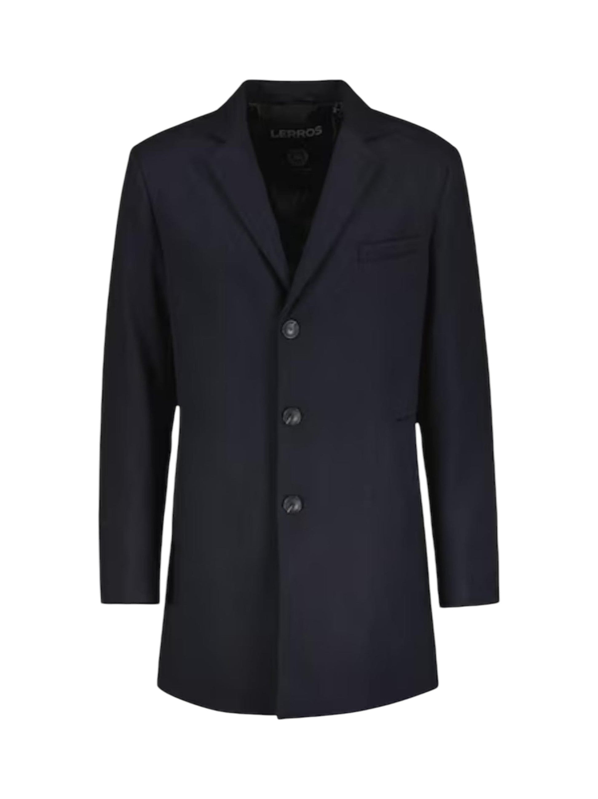 Men's Plain Solid Classic Coat,Navy
