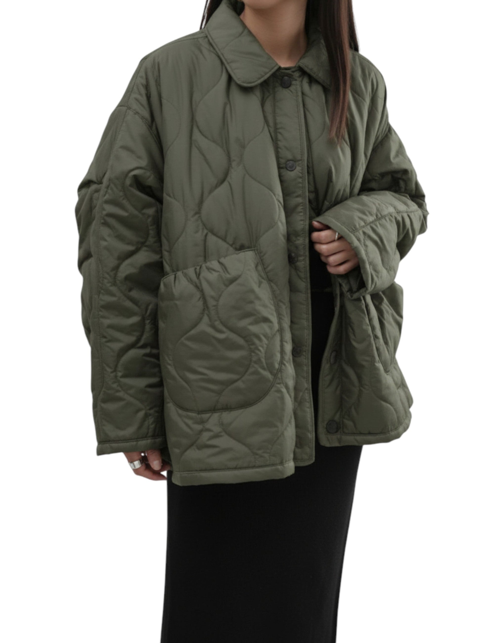 Women's Quilted Jacket,Olive