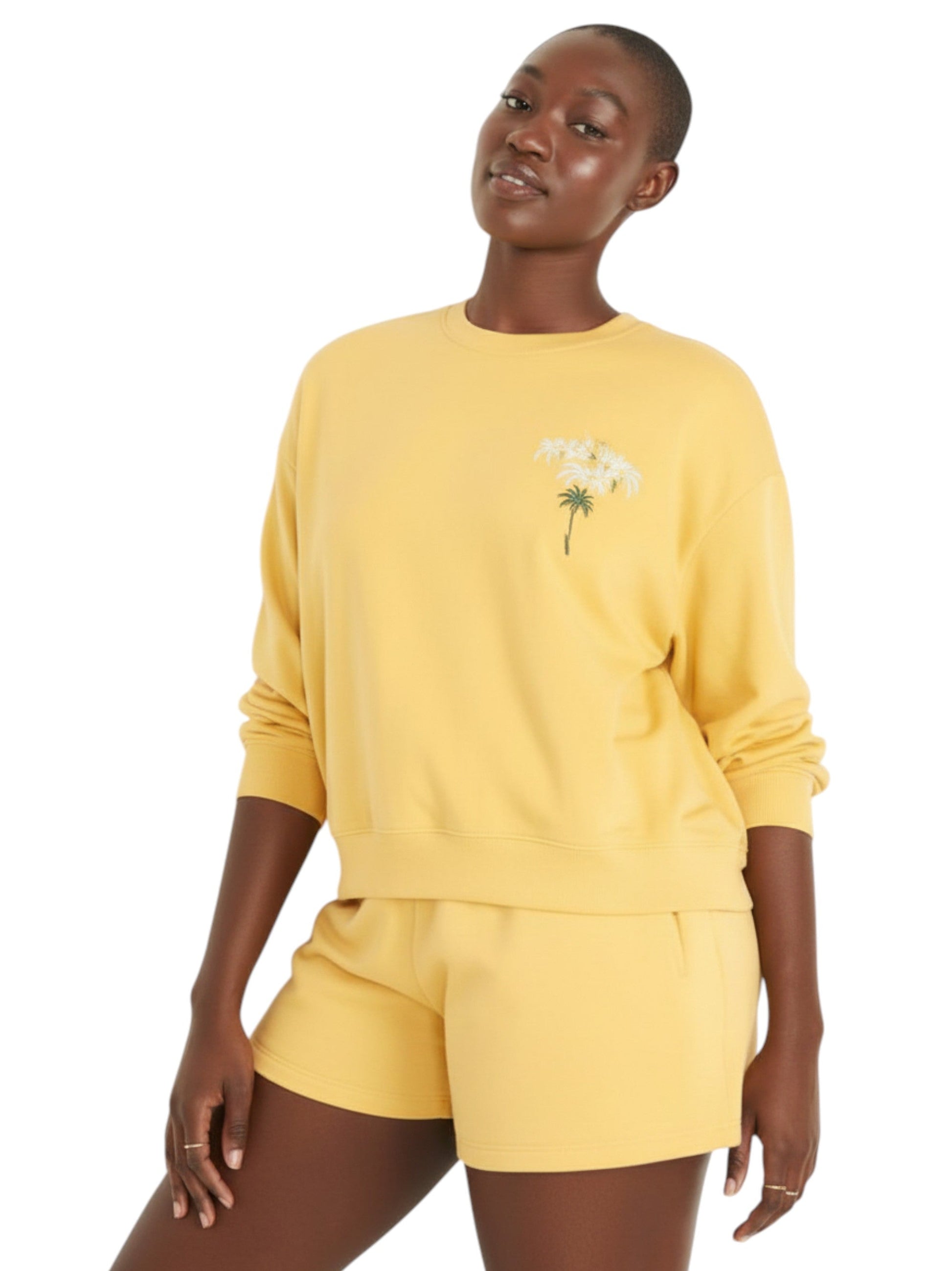 Women's Printed Back Sweaters,Yellow