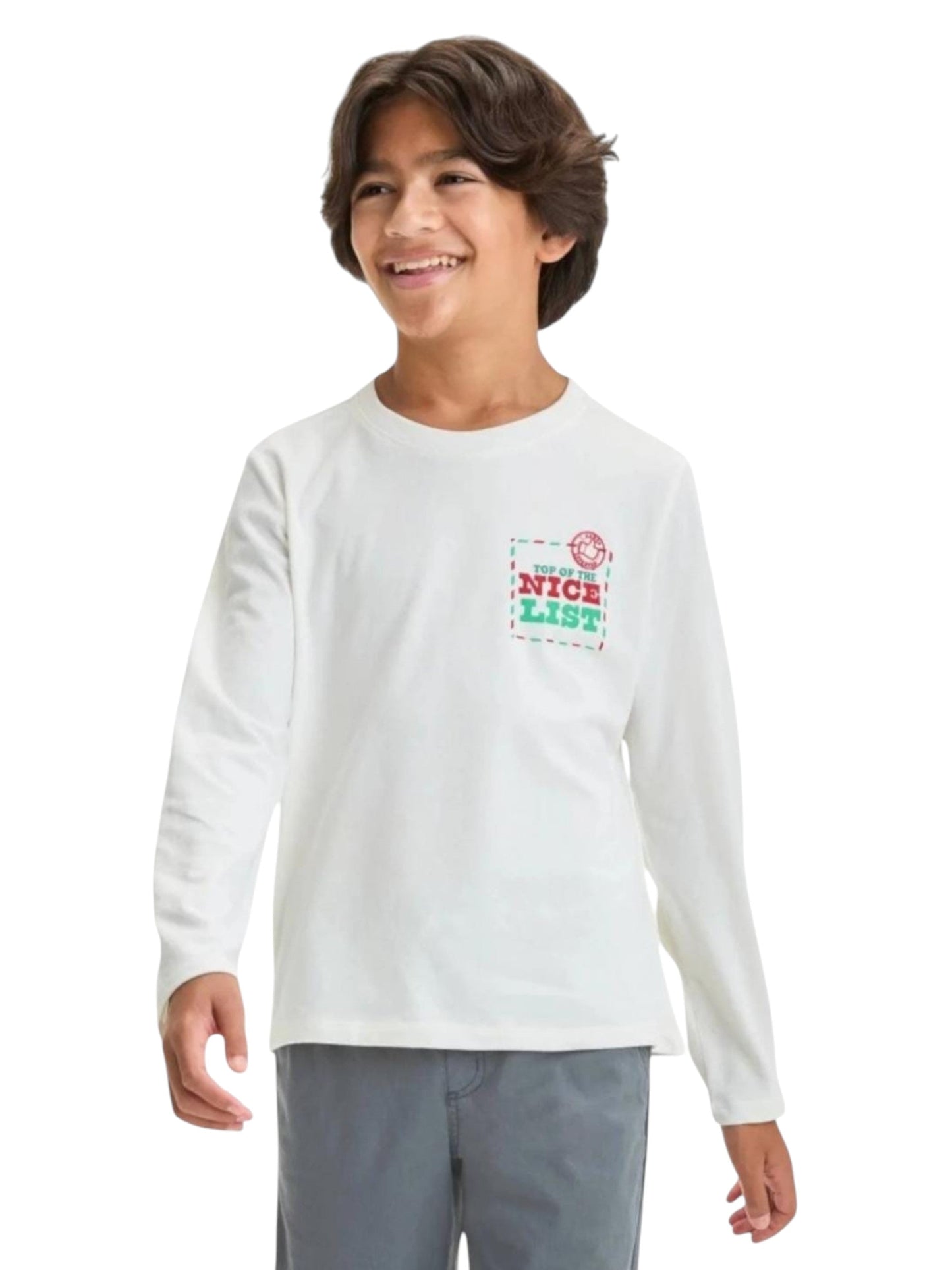 Kids Boy's Printed Top,white