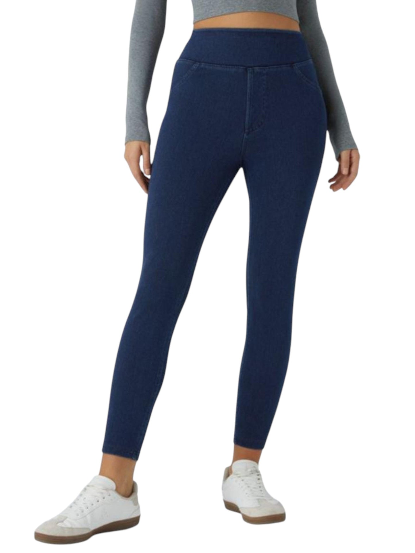Women's Plain Solid Legging,Navy