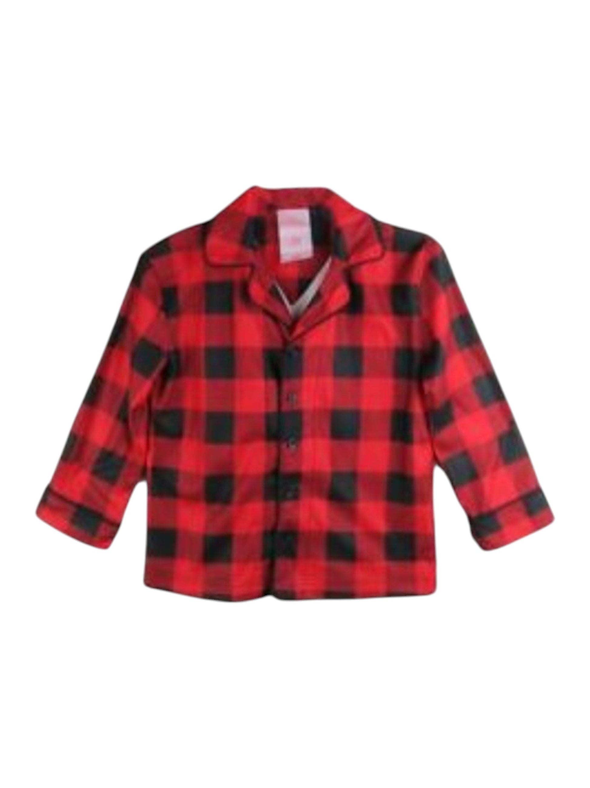 Kids Boy's Plaid Sleepwear Chemise,Red