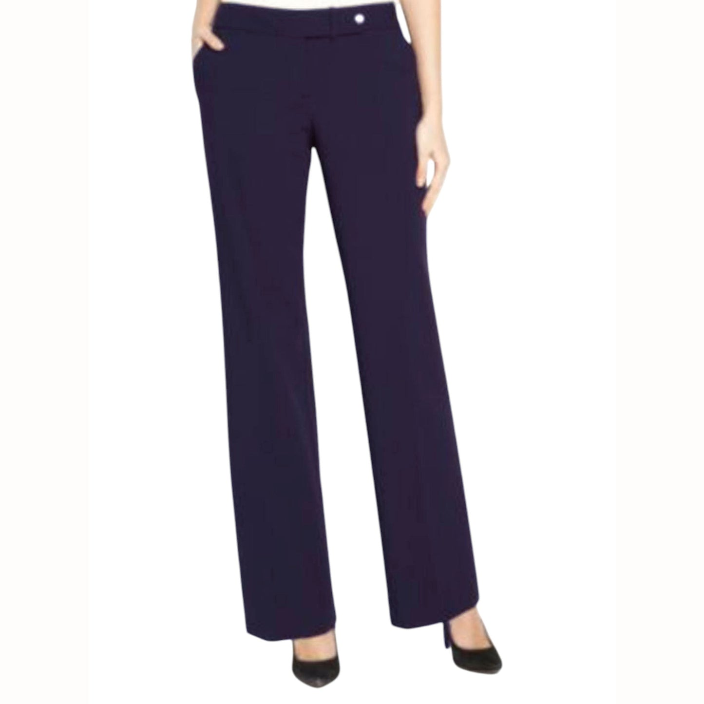 Women's Plain Classic Pants,Dark Navy