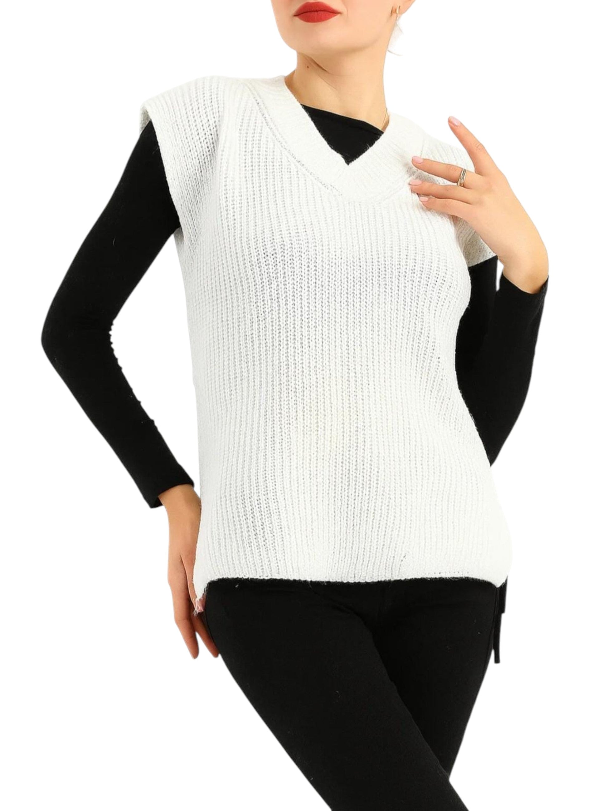 Women's Knitted Sweaters,White