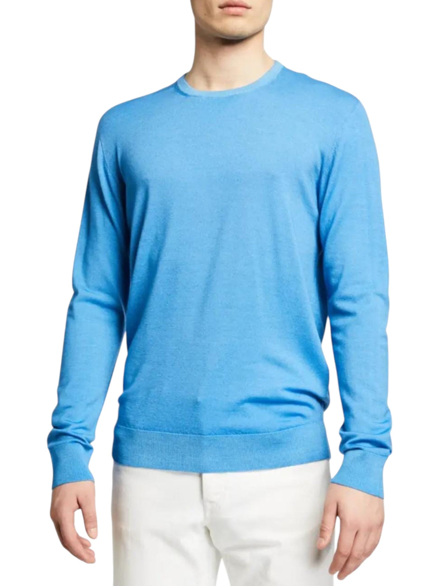 Men's Plain Solid Sweaters,Light Blue