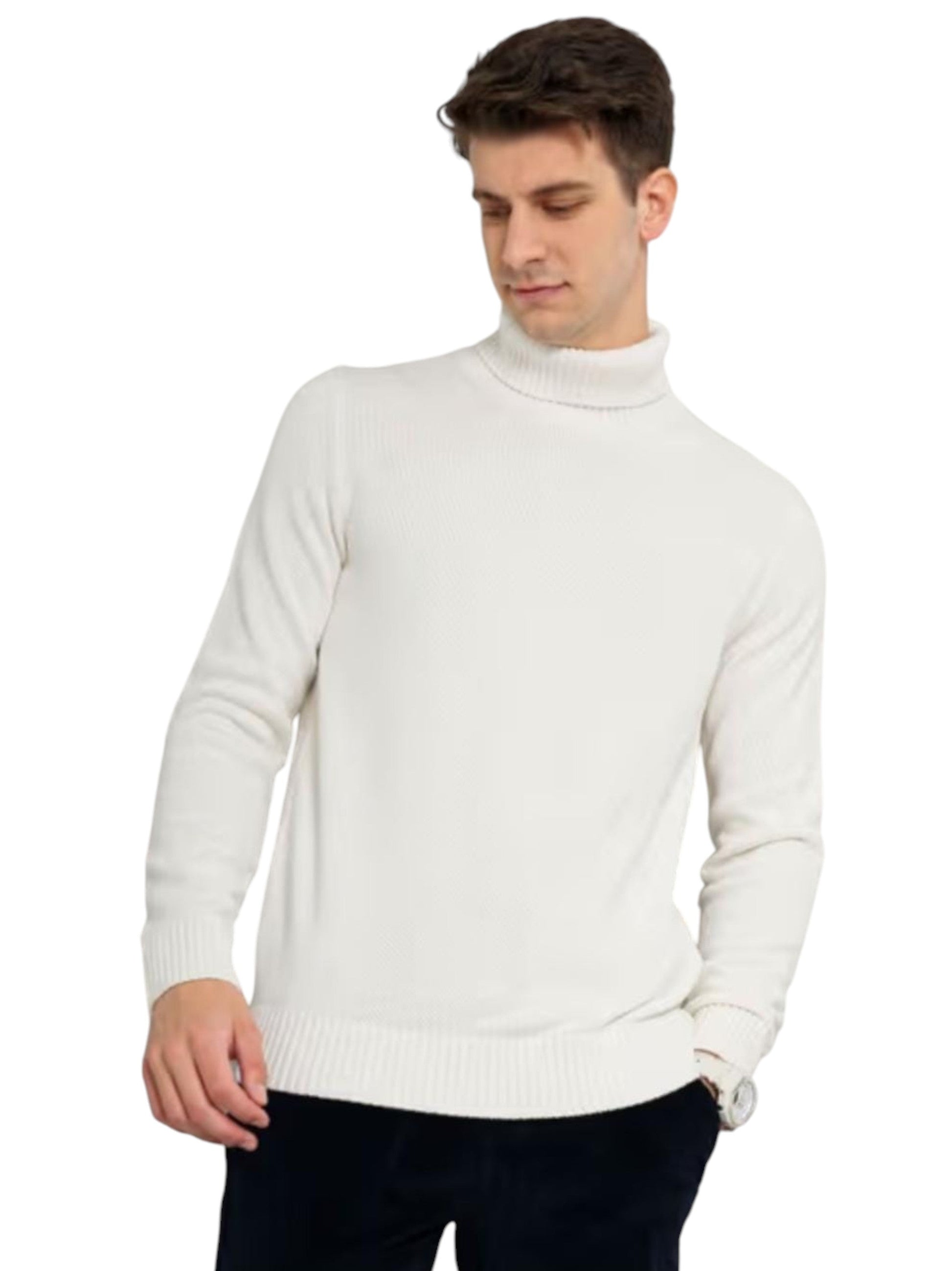 Men's Knitted Sweaters,White