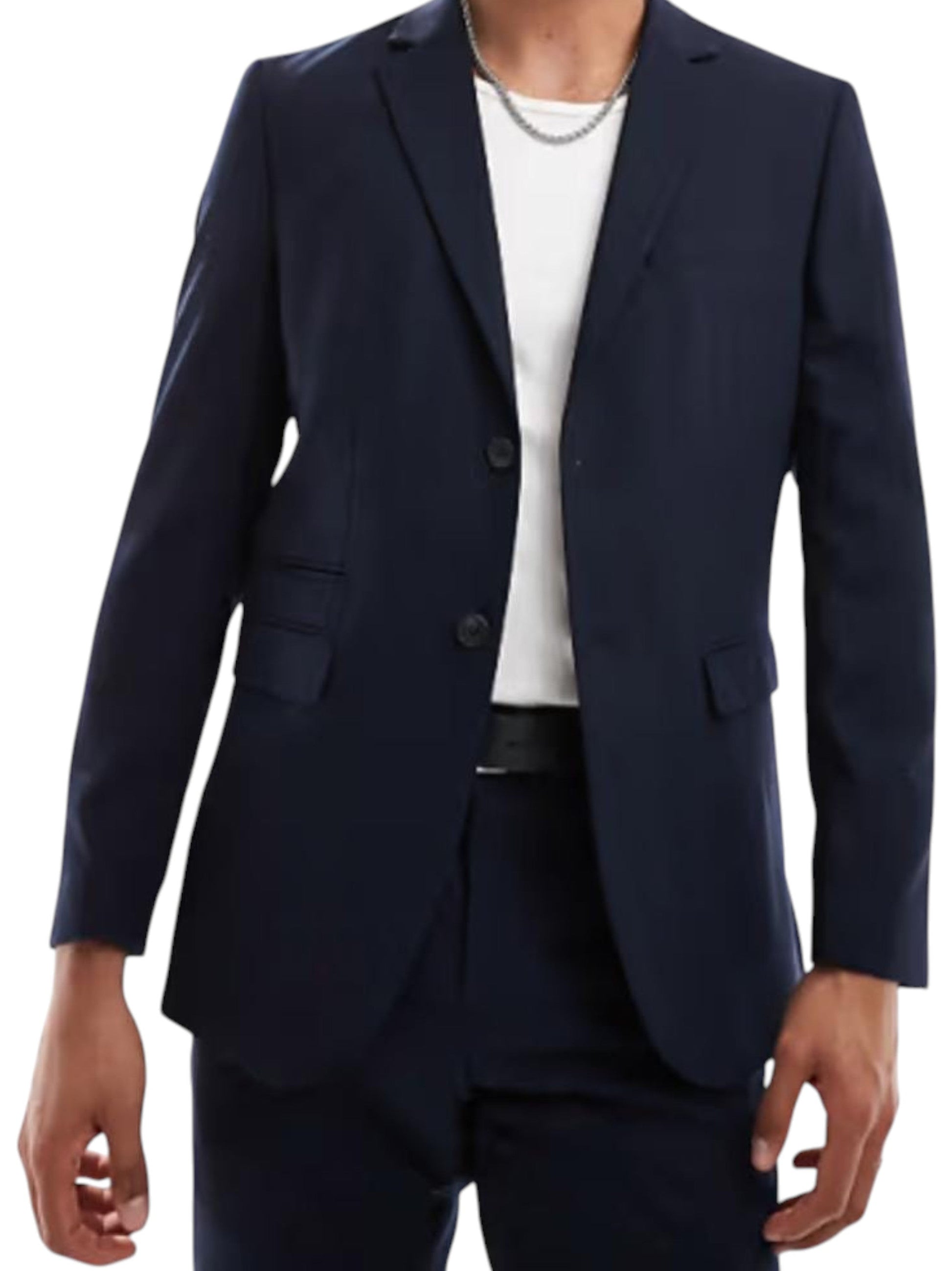 Men's Plain Blazer,Navy