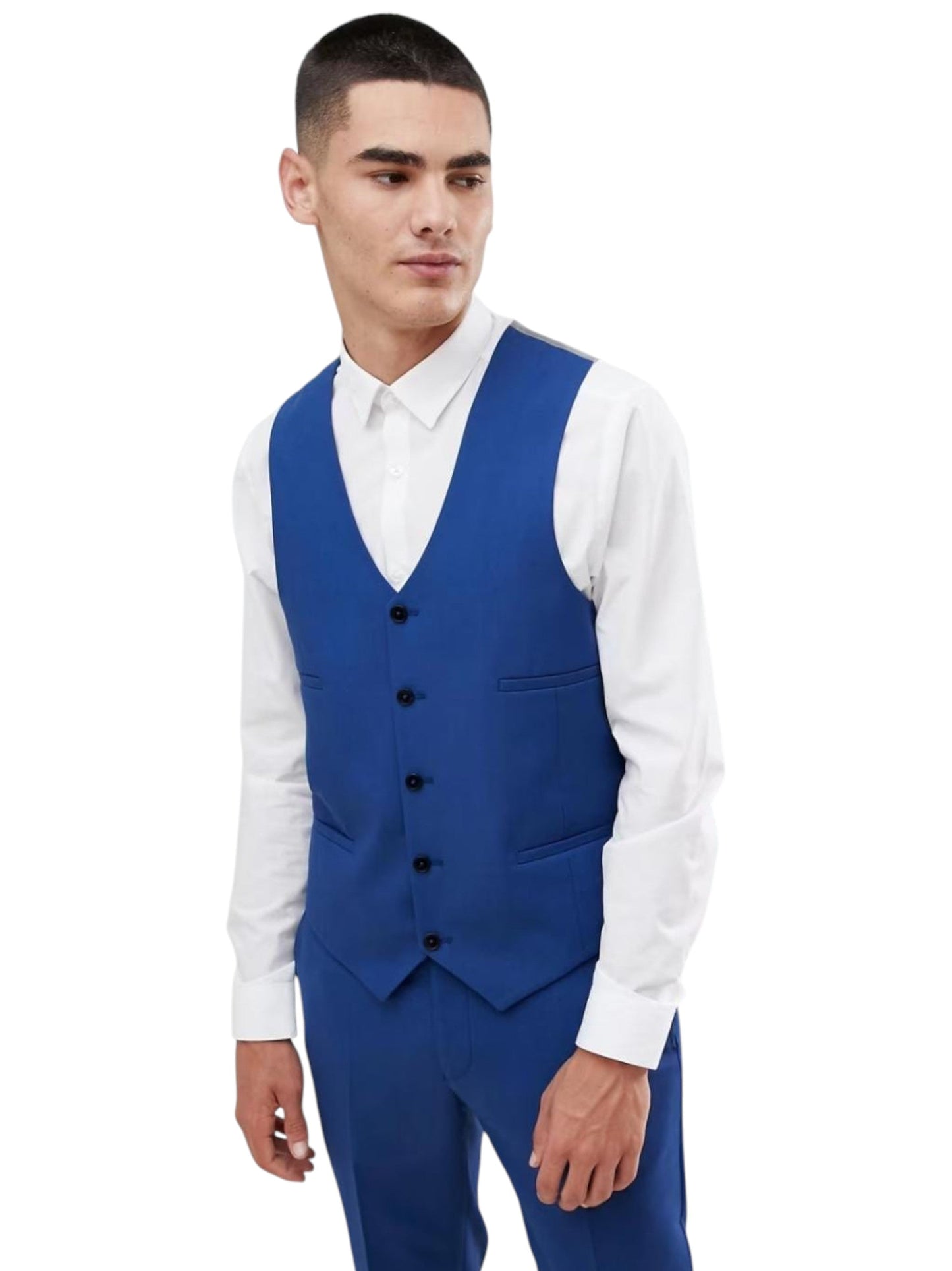 Men's Plain Vest,Grey/Navy