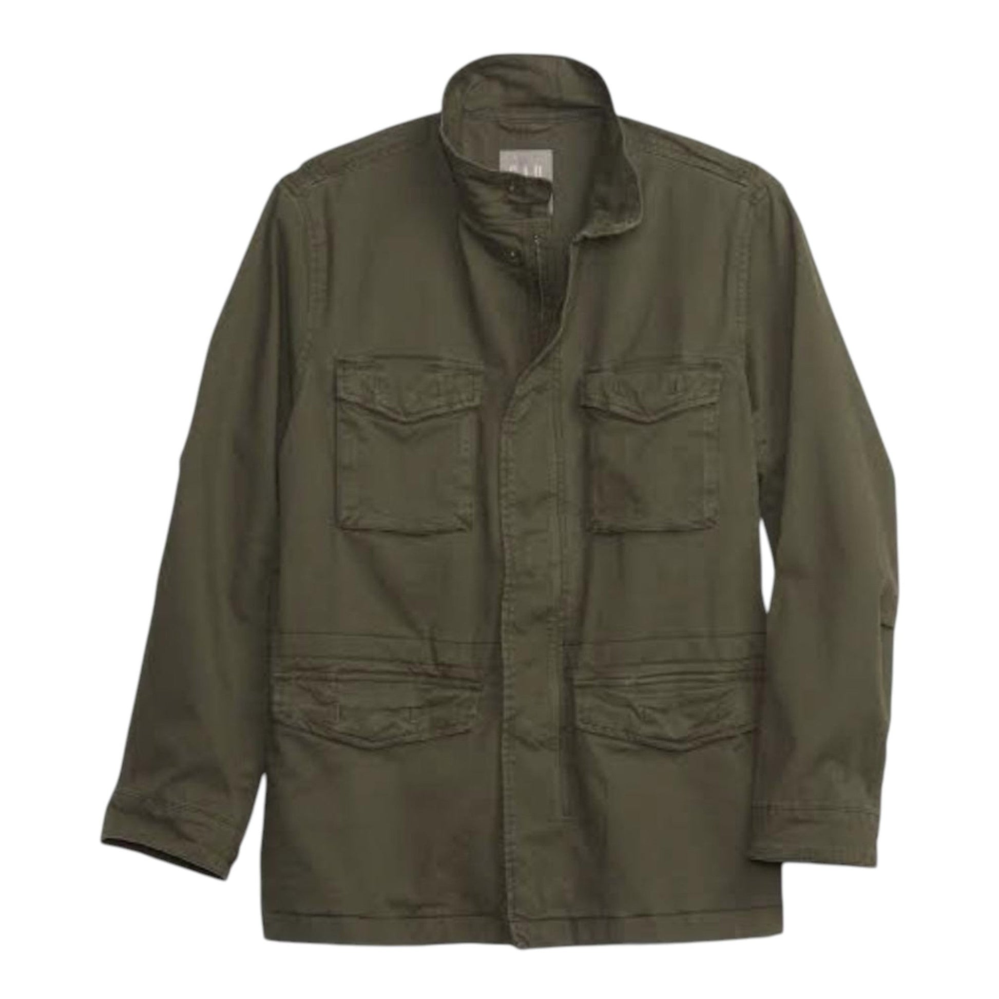 Men's Plain Solid Jacket,Olive
