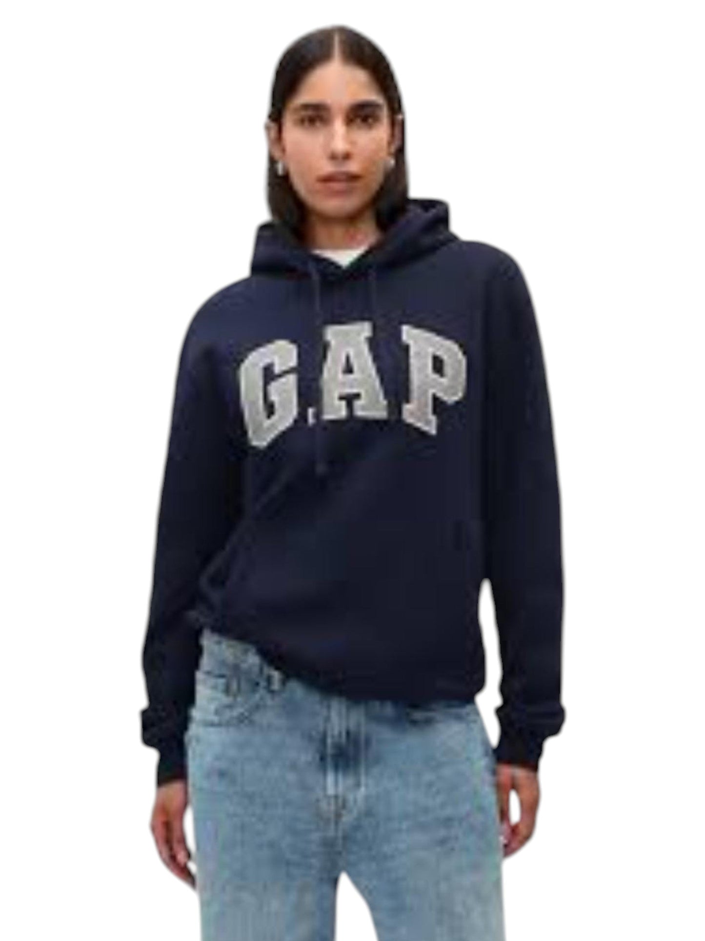 Women's Brand Logo Printed Hoodie,Navy