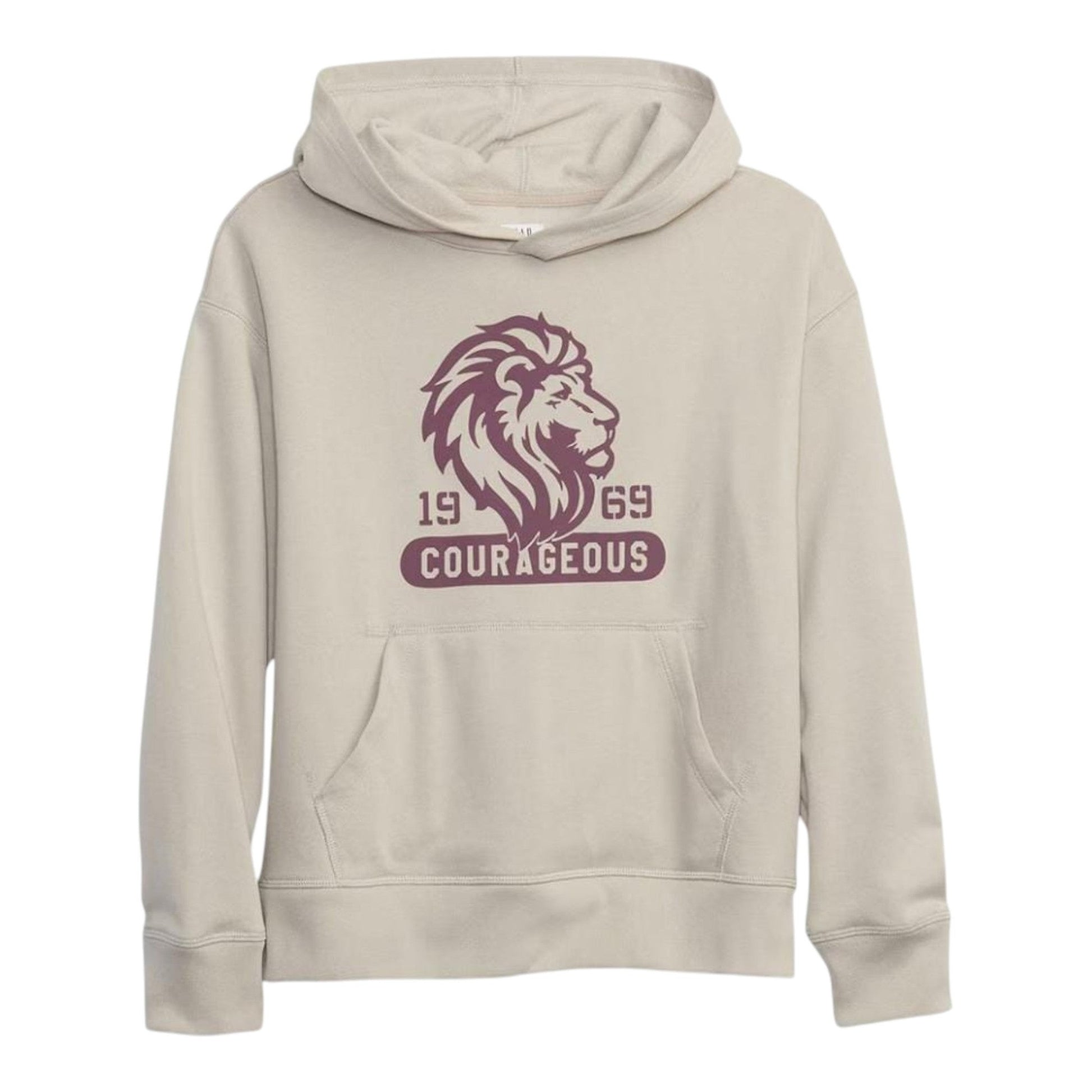 Kids Boy's Graphic Printed Hoodie,Light Beige
