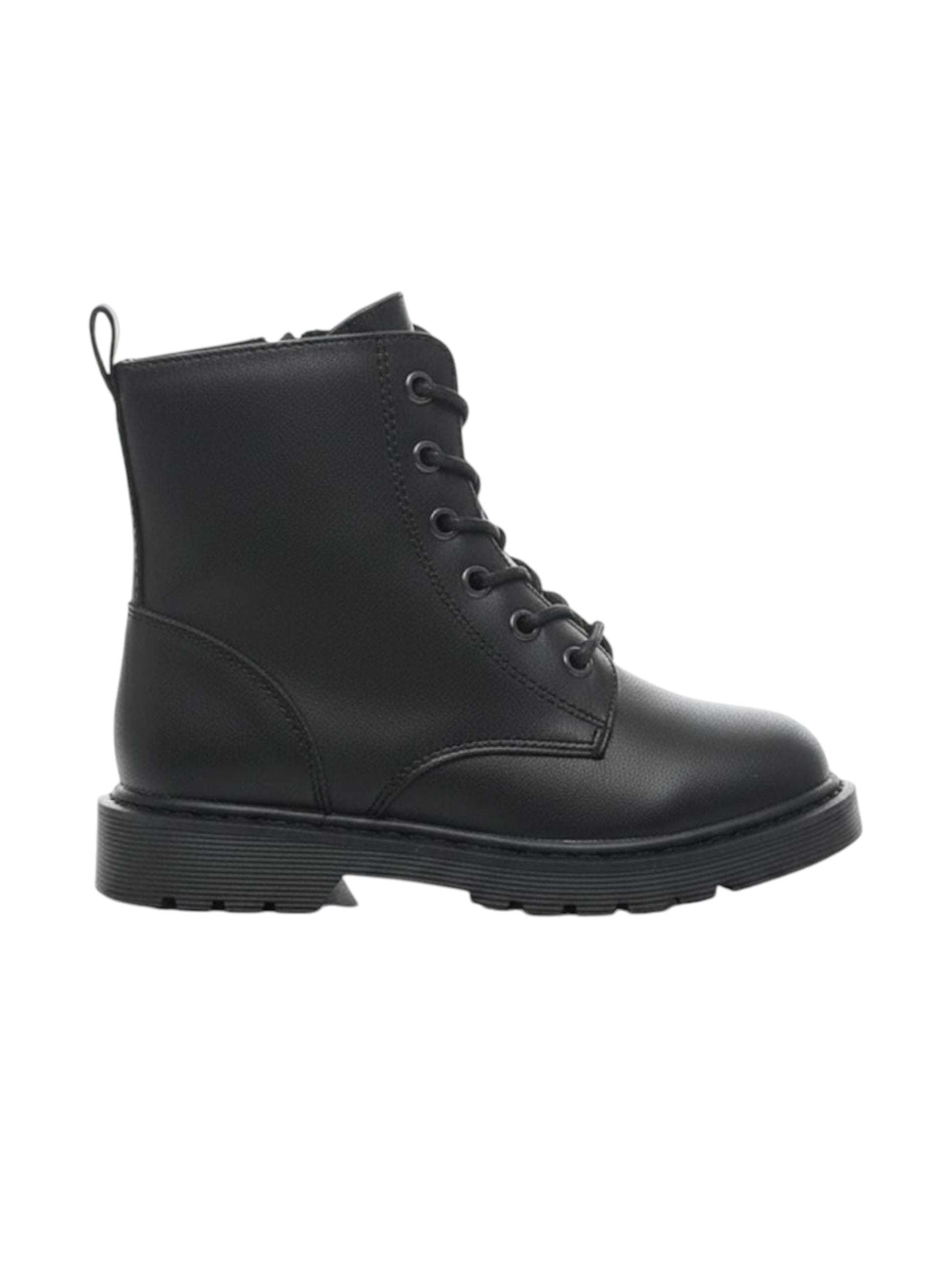 Kids Boy's Plain Ankle Boots,Black