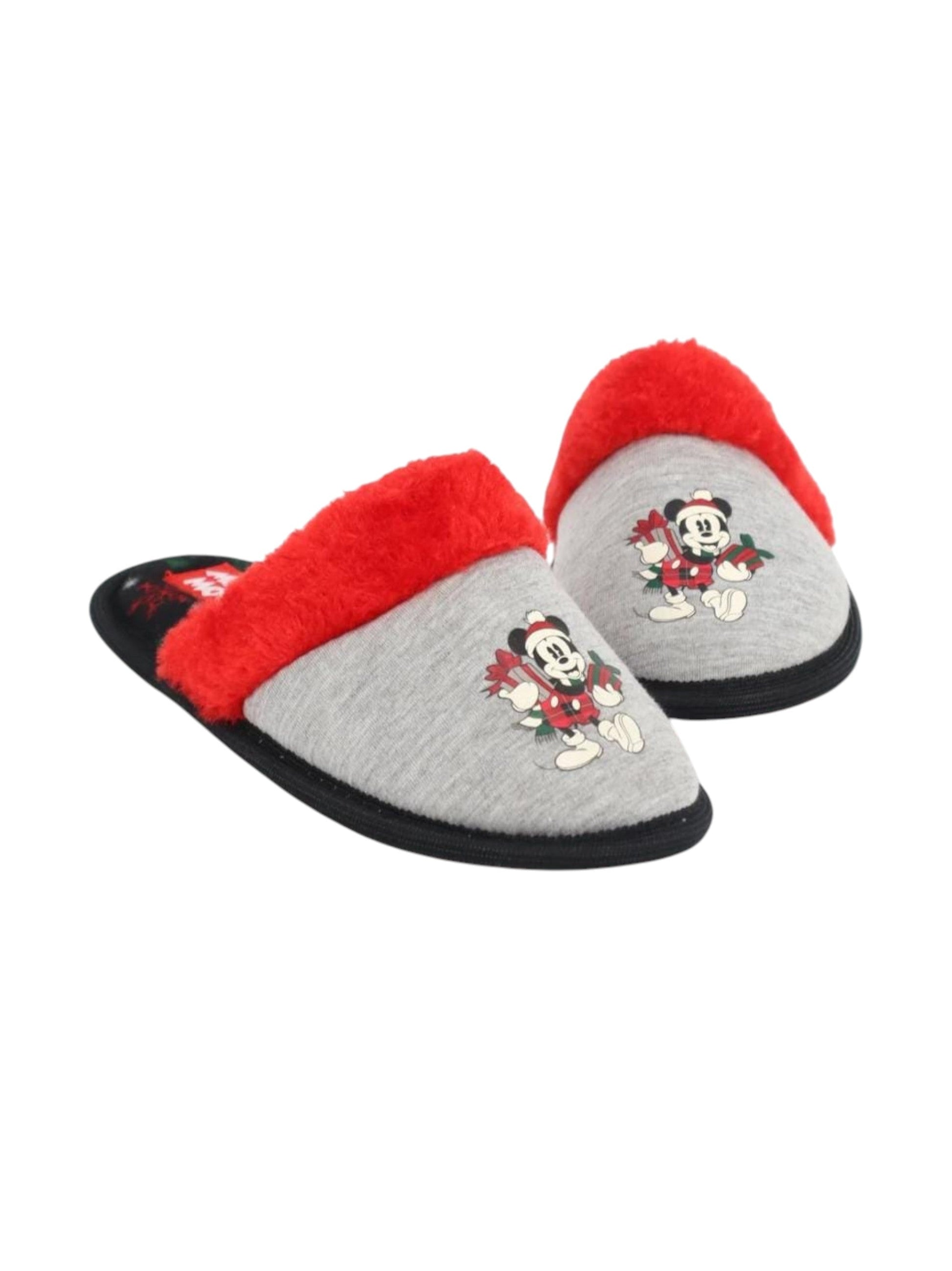 Kids Girl's Printed Lined Slippers,Grey