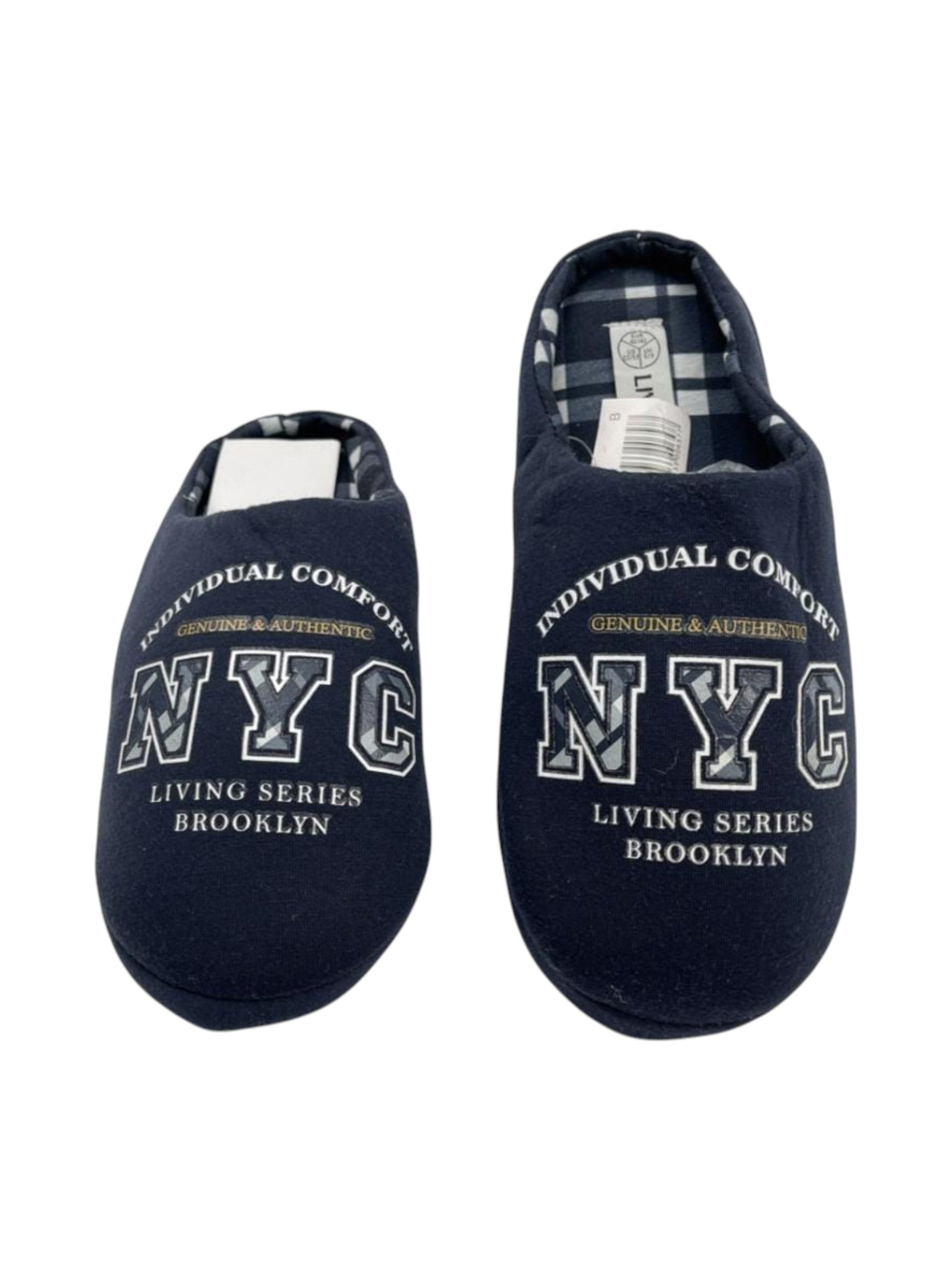 Men's Printed Slippers,Navy