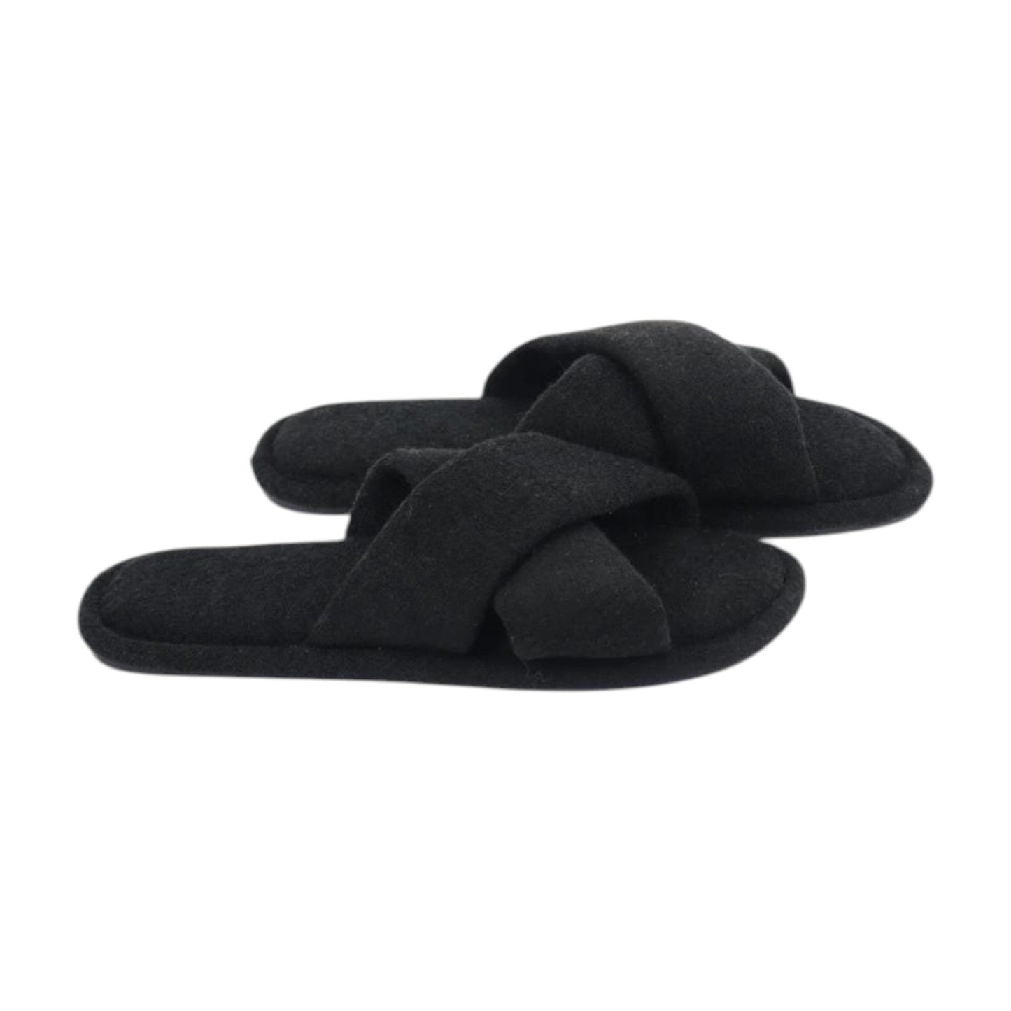 Women's Faux Fur Slippers,Black