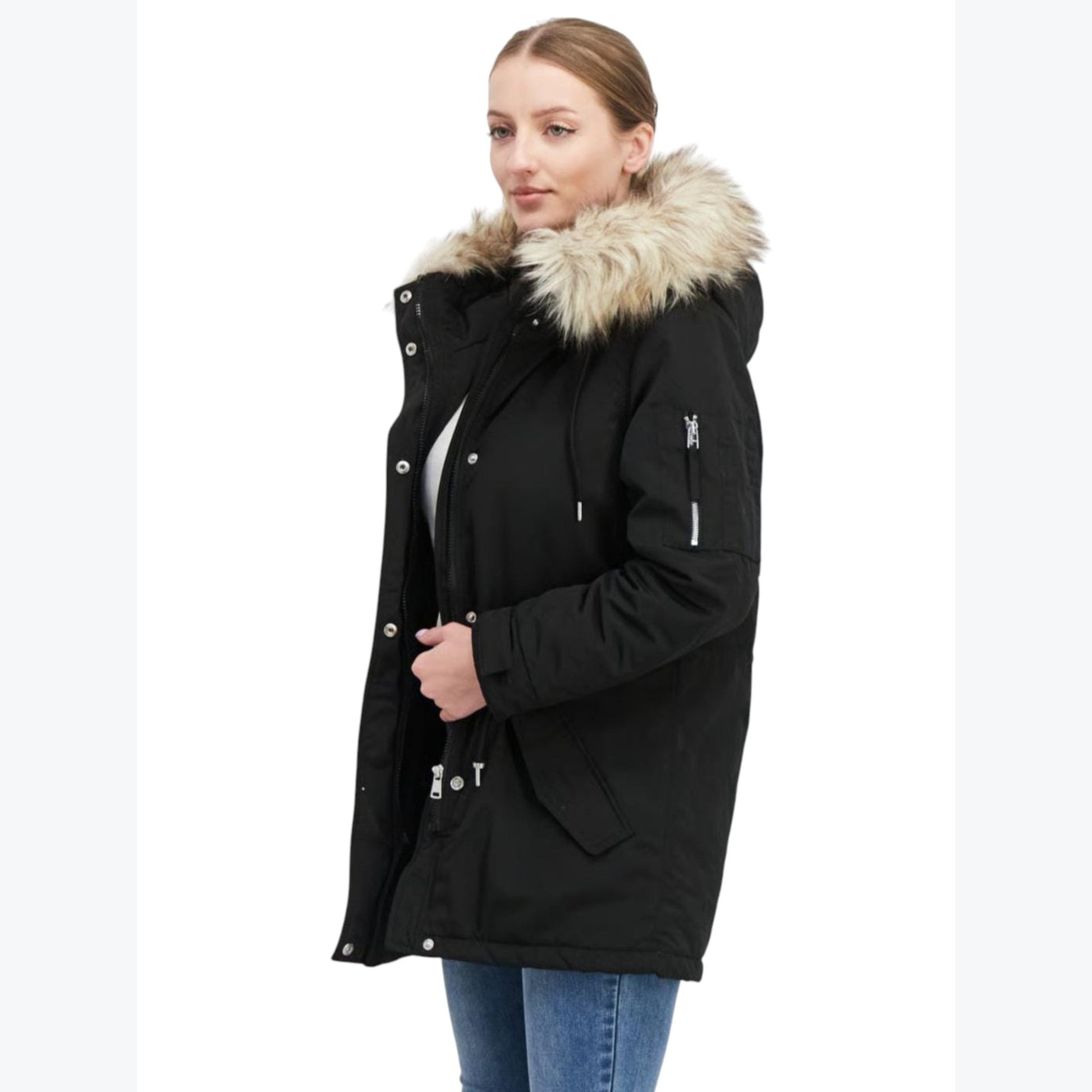 Women's Quilted Jacket,Black
