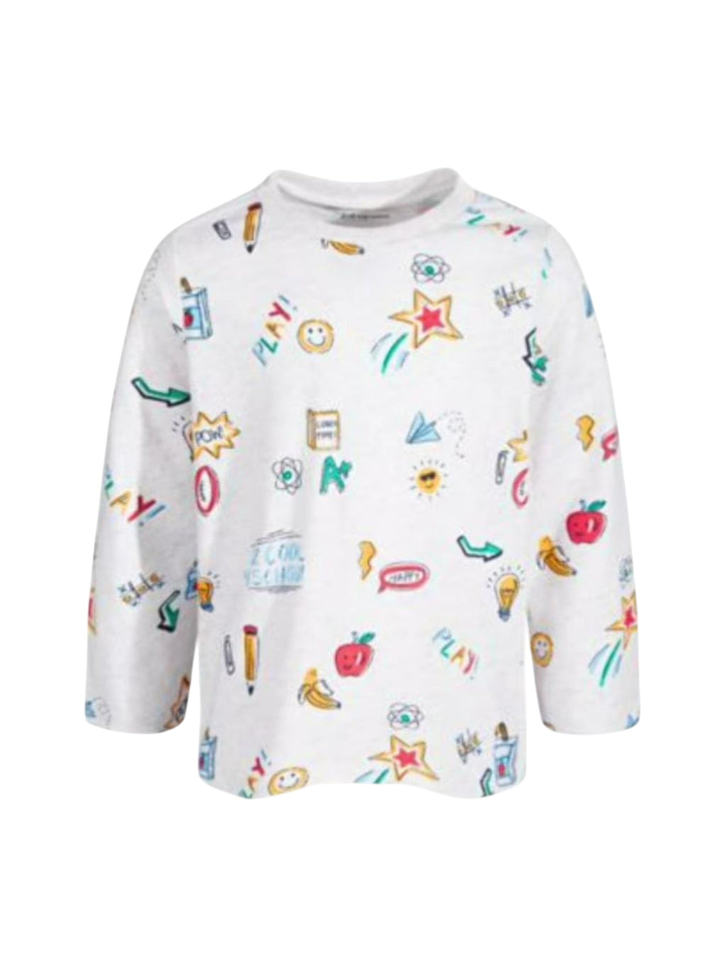 Kids Boy's Printed Top,Light Grey