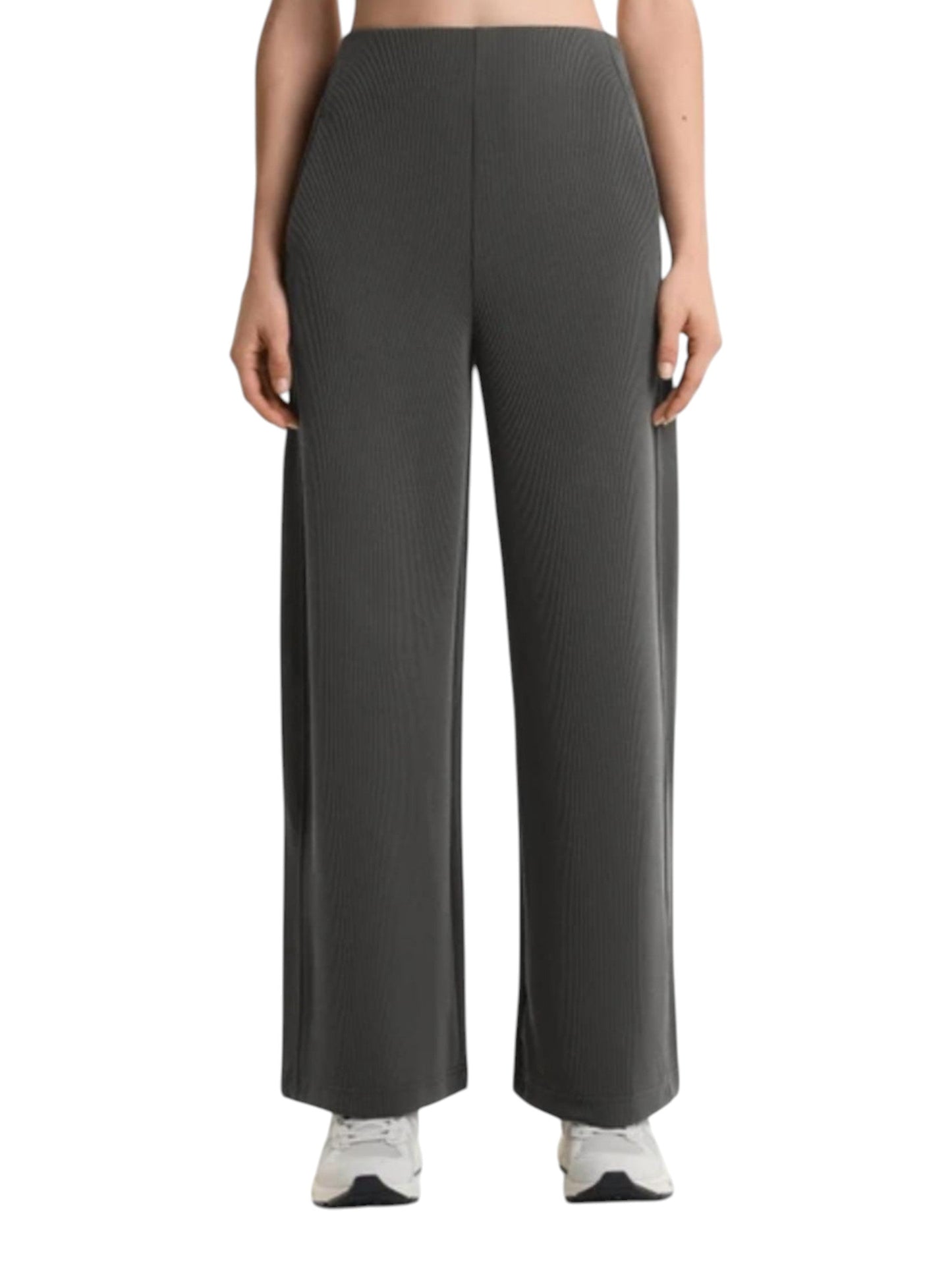 Women's Ribbed Knitted Pant,Dark Grey