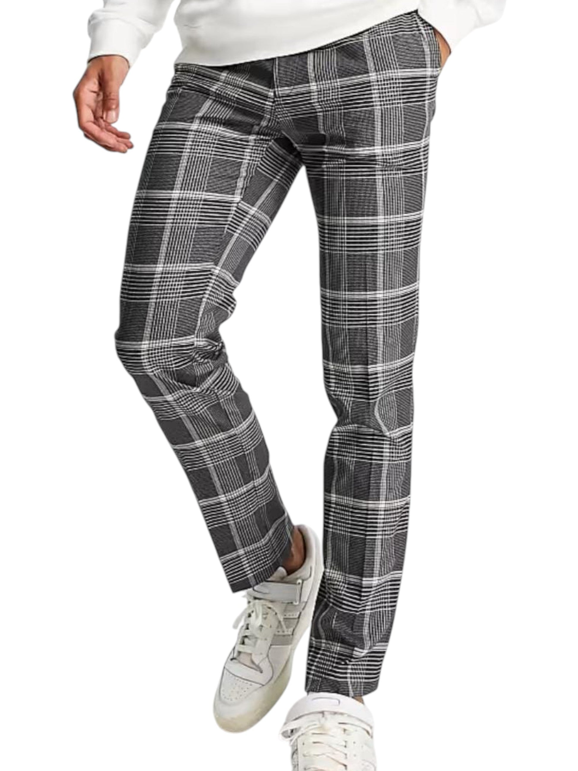 Men's Plaid Classic Pant,Grey