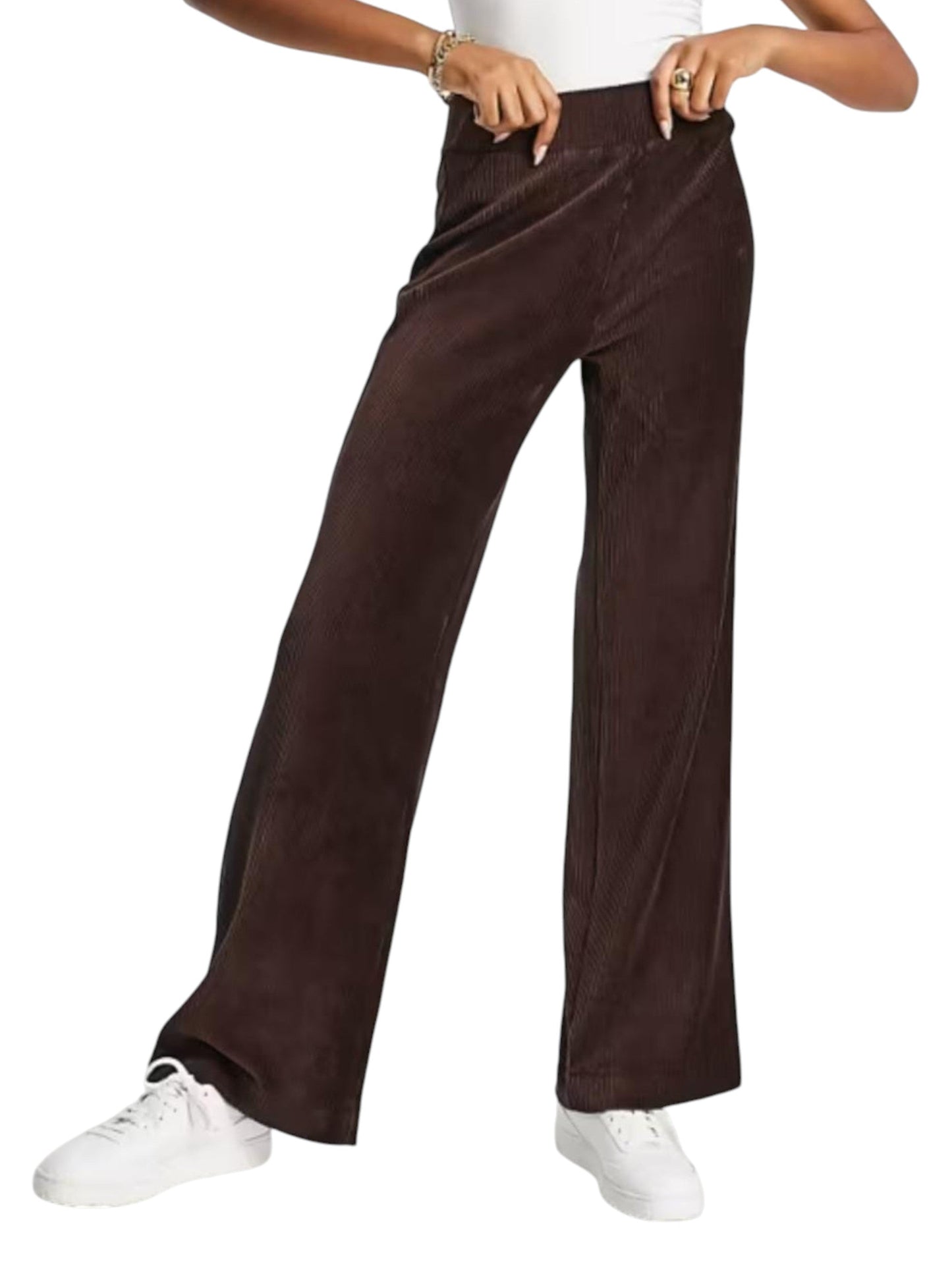 Women's Ribbed Pant,Brown