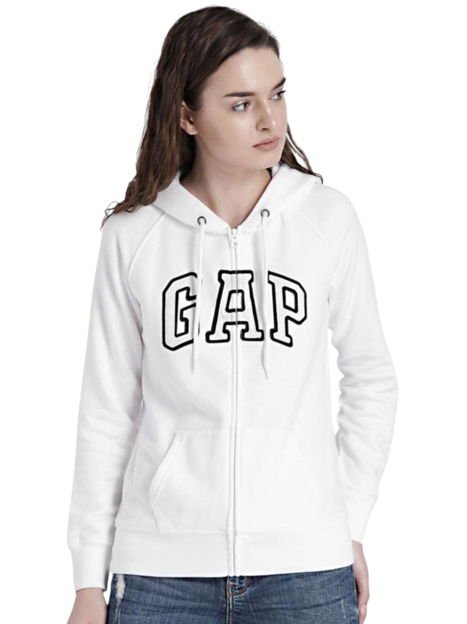 Women's Logo Printed Hoodie,White