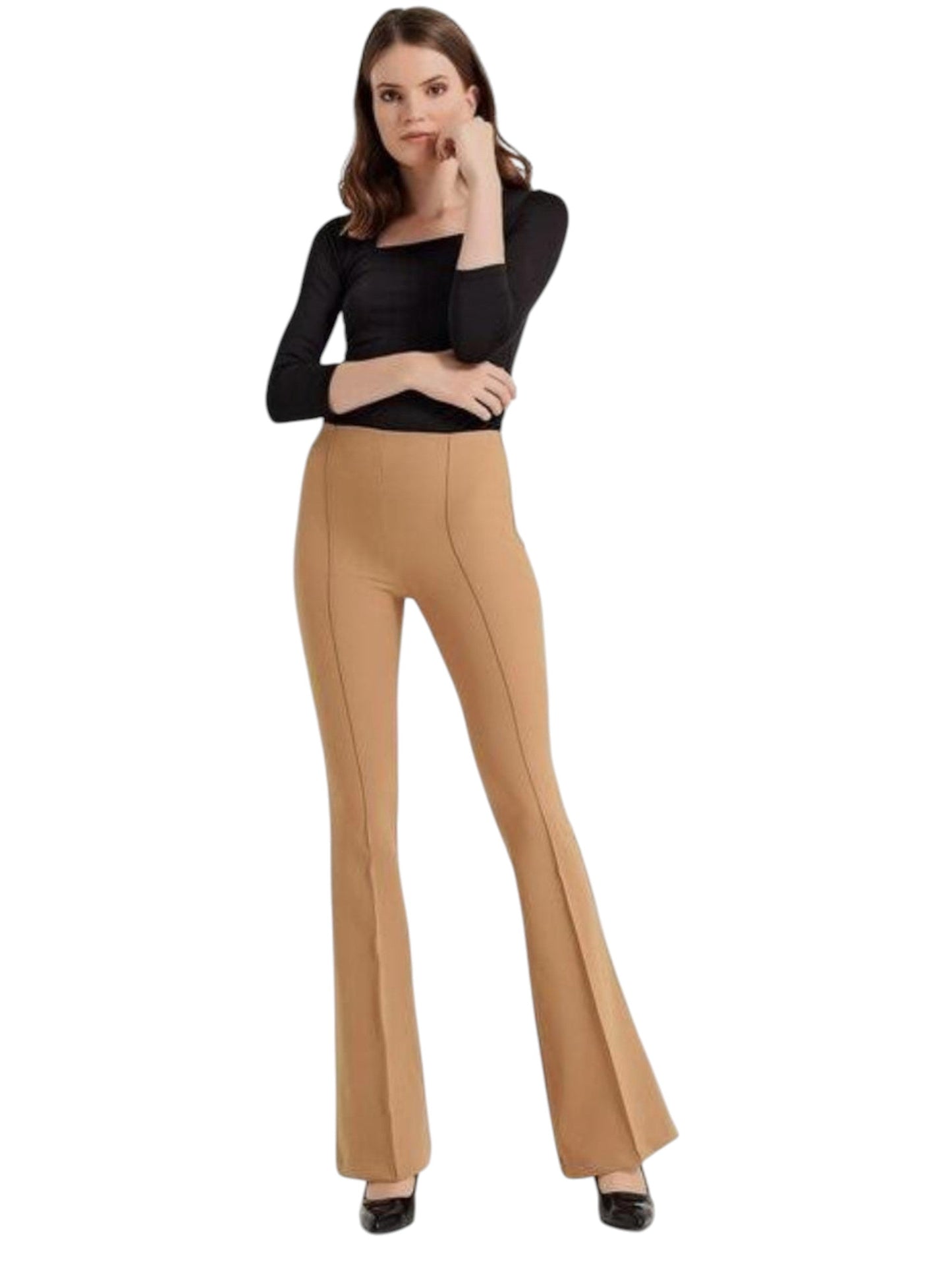 Women's Plain Pant,Beige