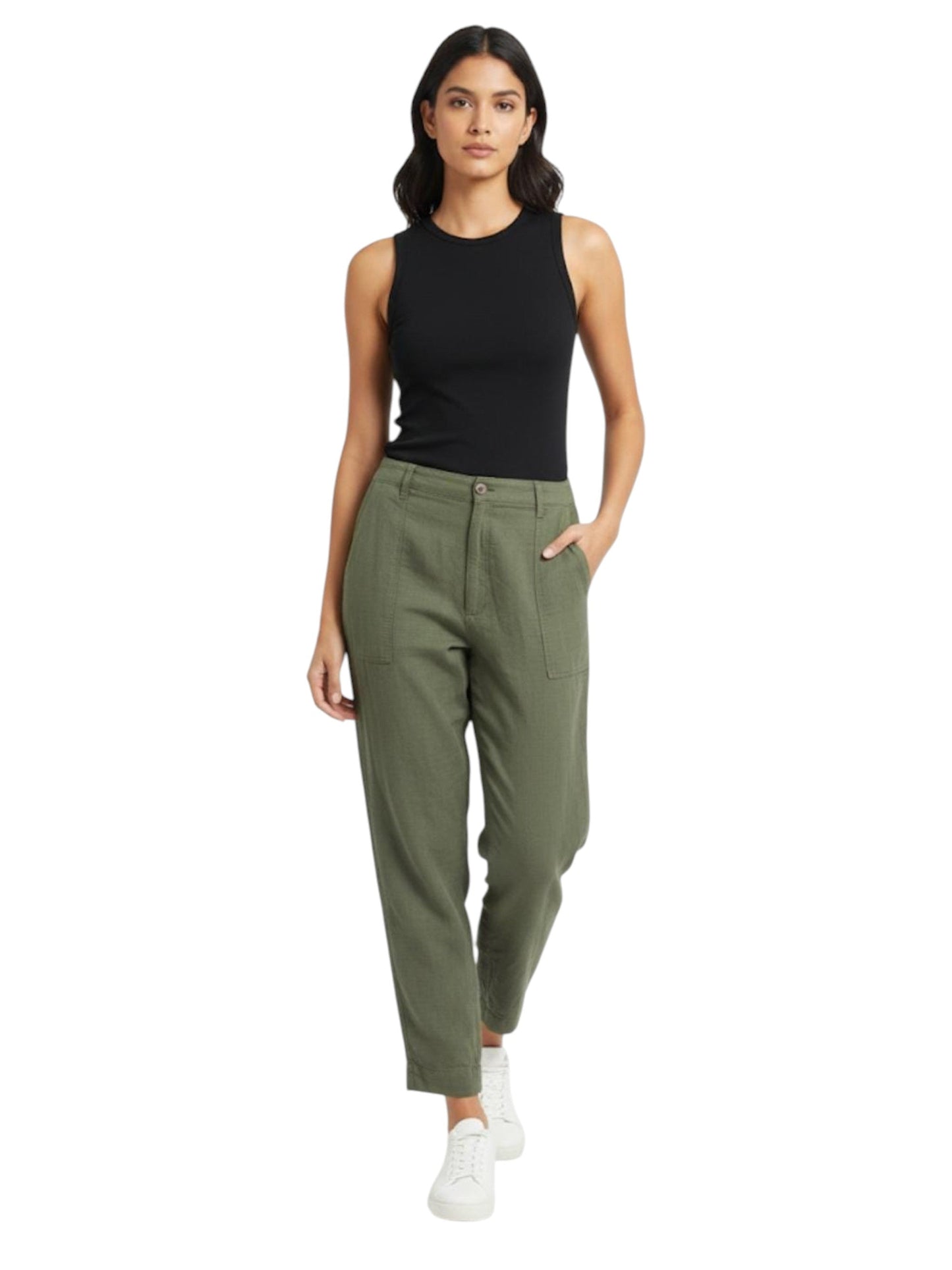 Women's Plain Pant,Green