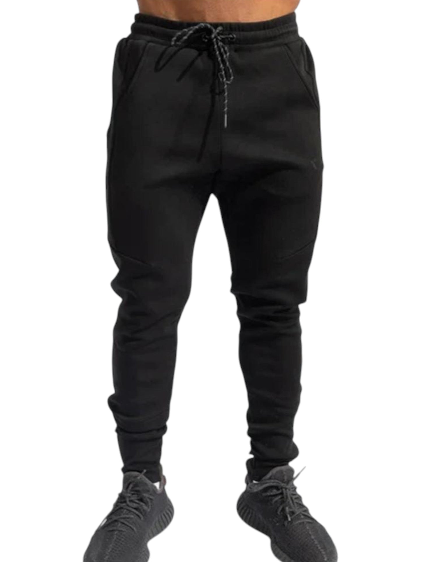Men's Plain Solid Pant,Black