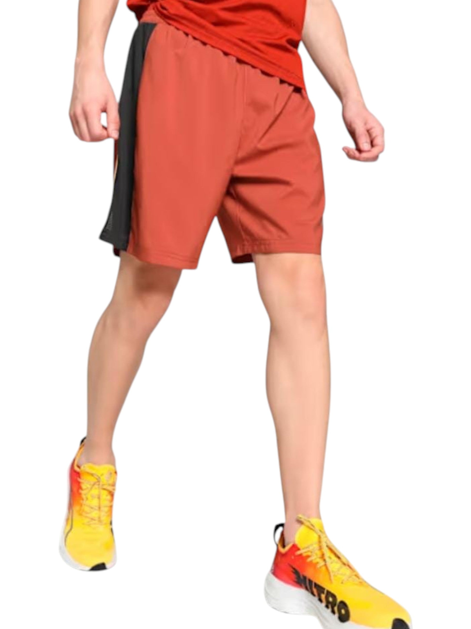 Men's Striped Sport Short,Light Brick