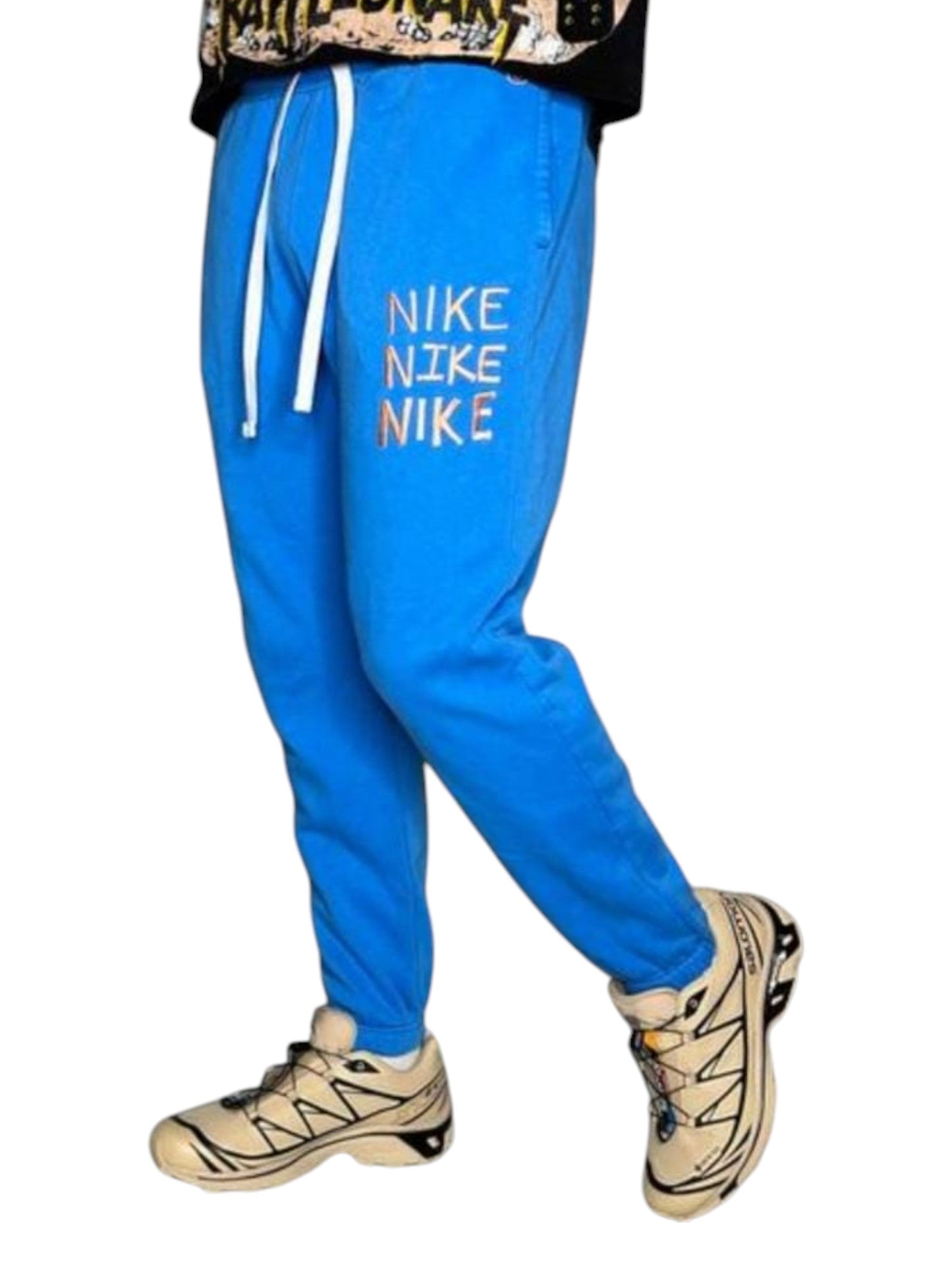 Men's Brand Logo printed Pant,Blue