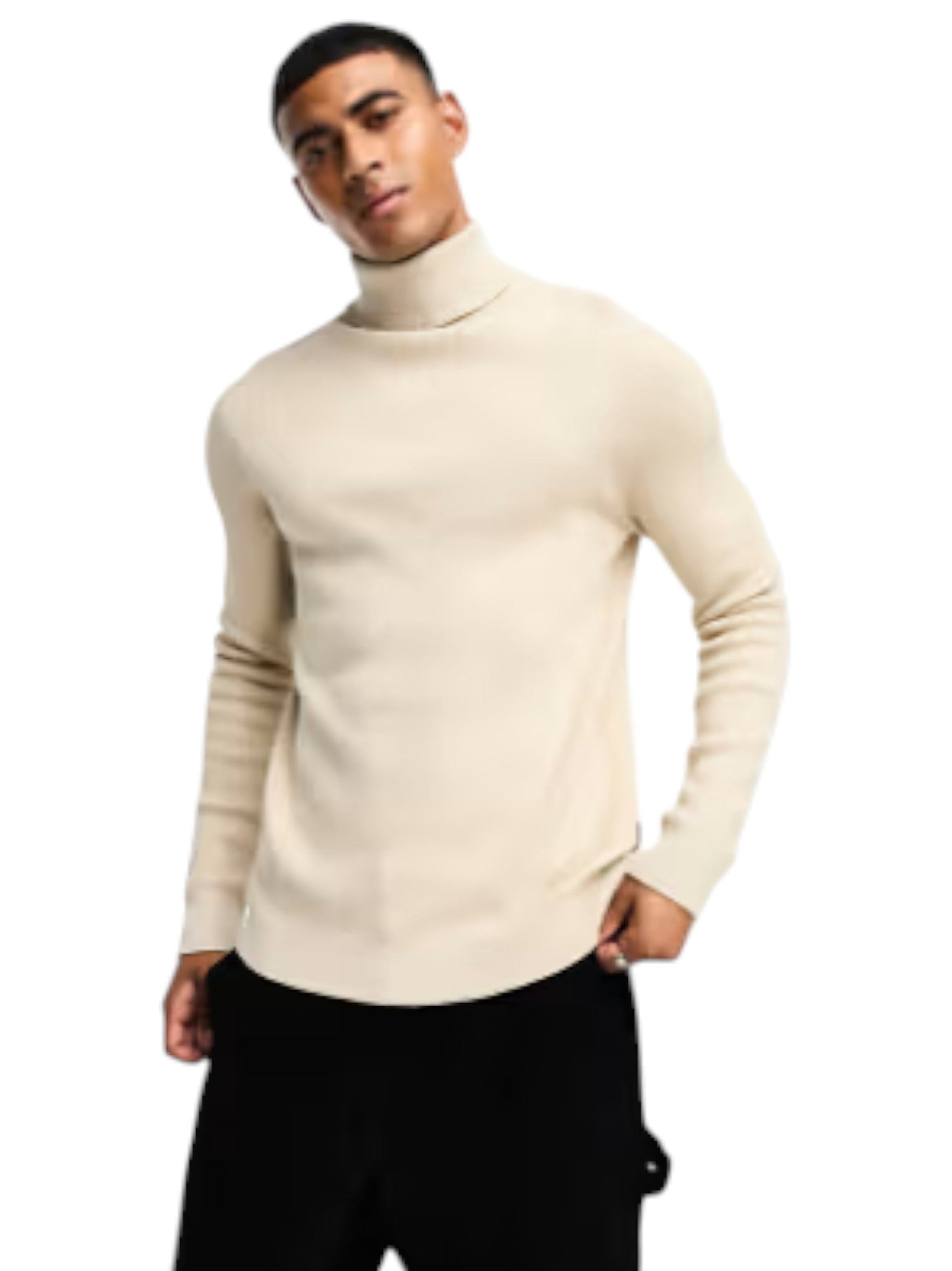 Men's Knitted Sweaters,Light Beige