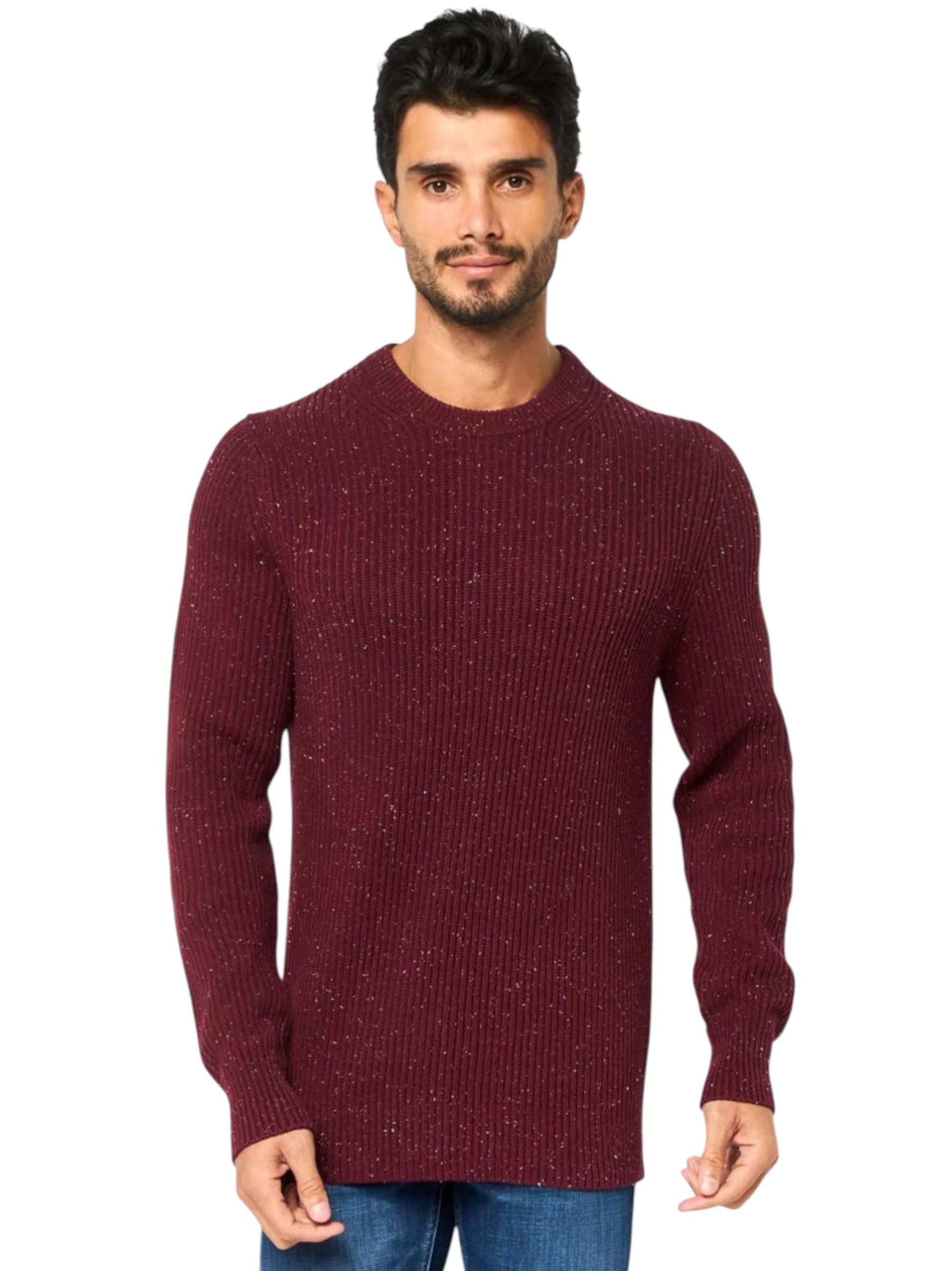 Men's Knitted Sweaters,Burgundy