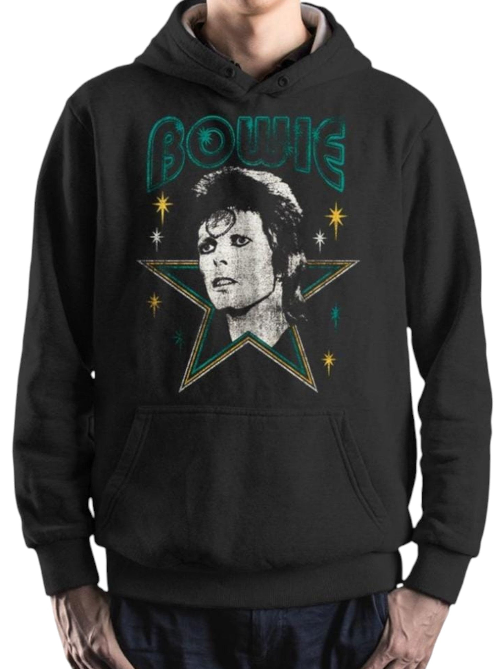 Men's Printed Hoodie,Black