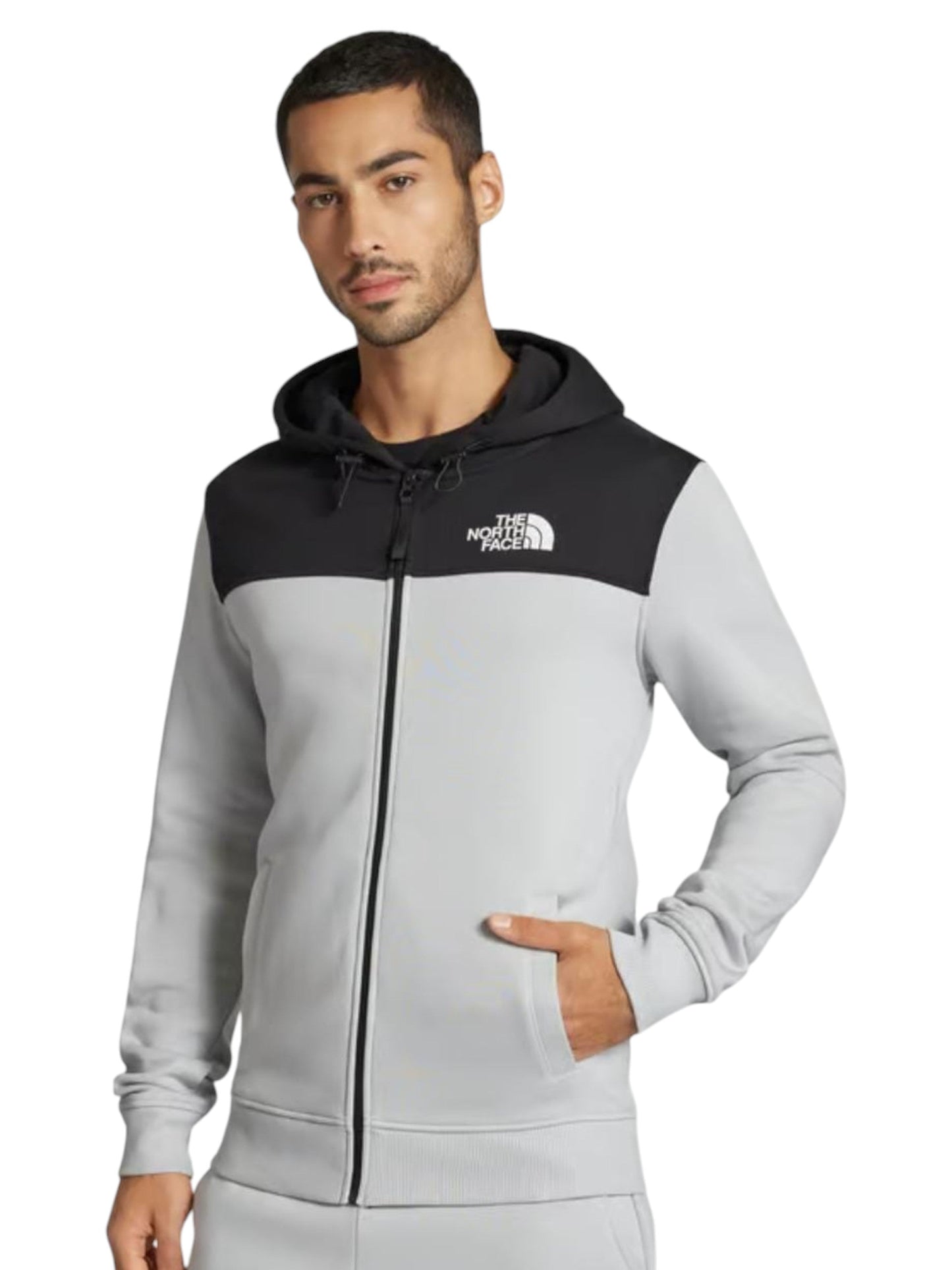 Men's Colorblocked Hoodie,Grey