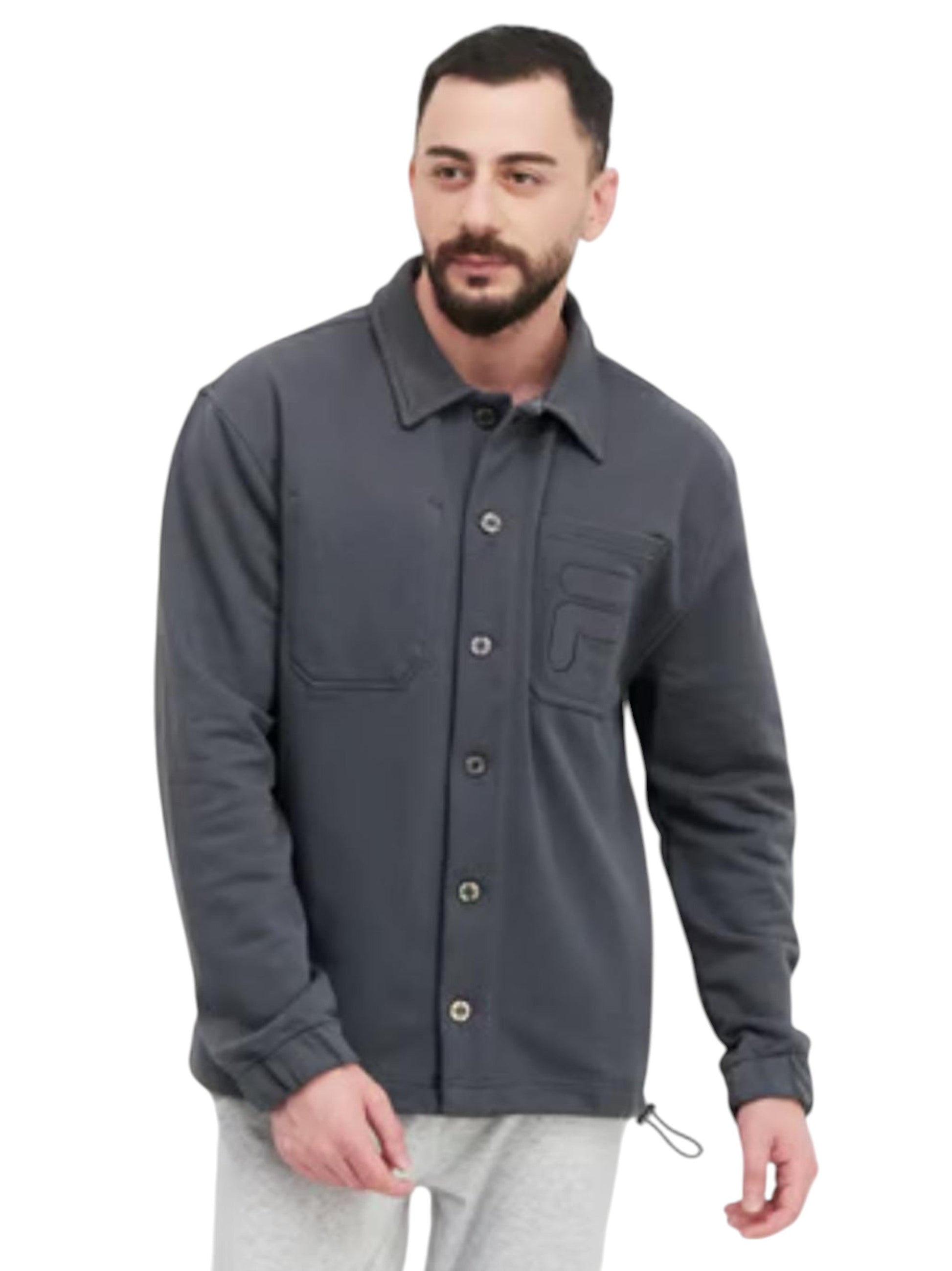 Men's Plain Dress Shirt,Grey