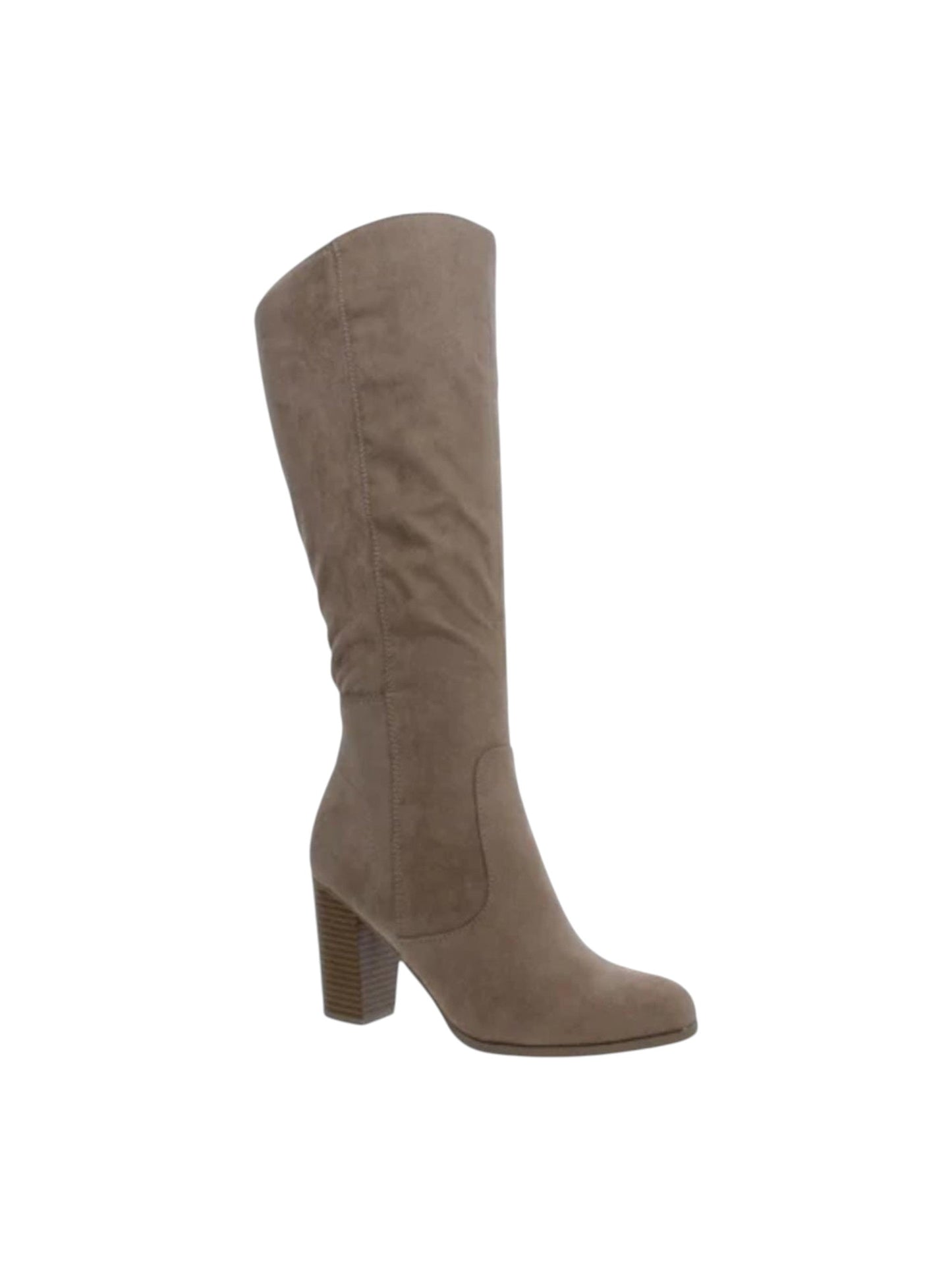 Women's Plain Knee High Boots,Taupe