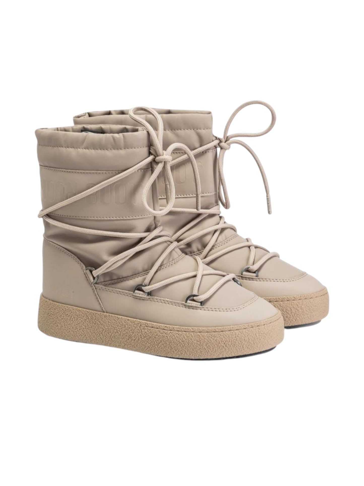 Women's Plain Quilted Ankle Boots,Beige