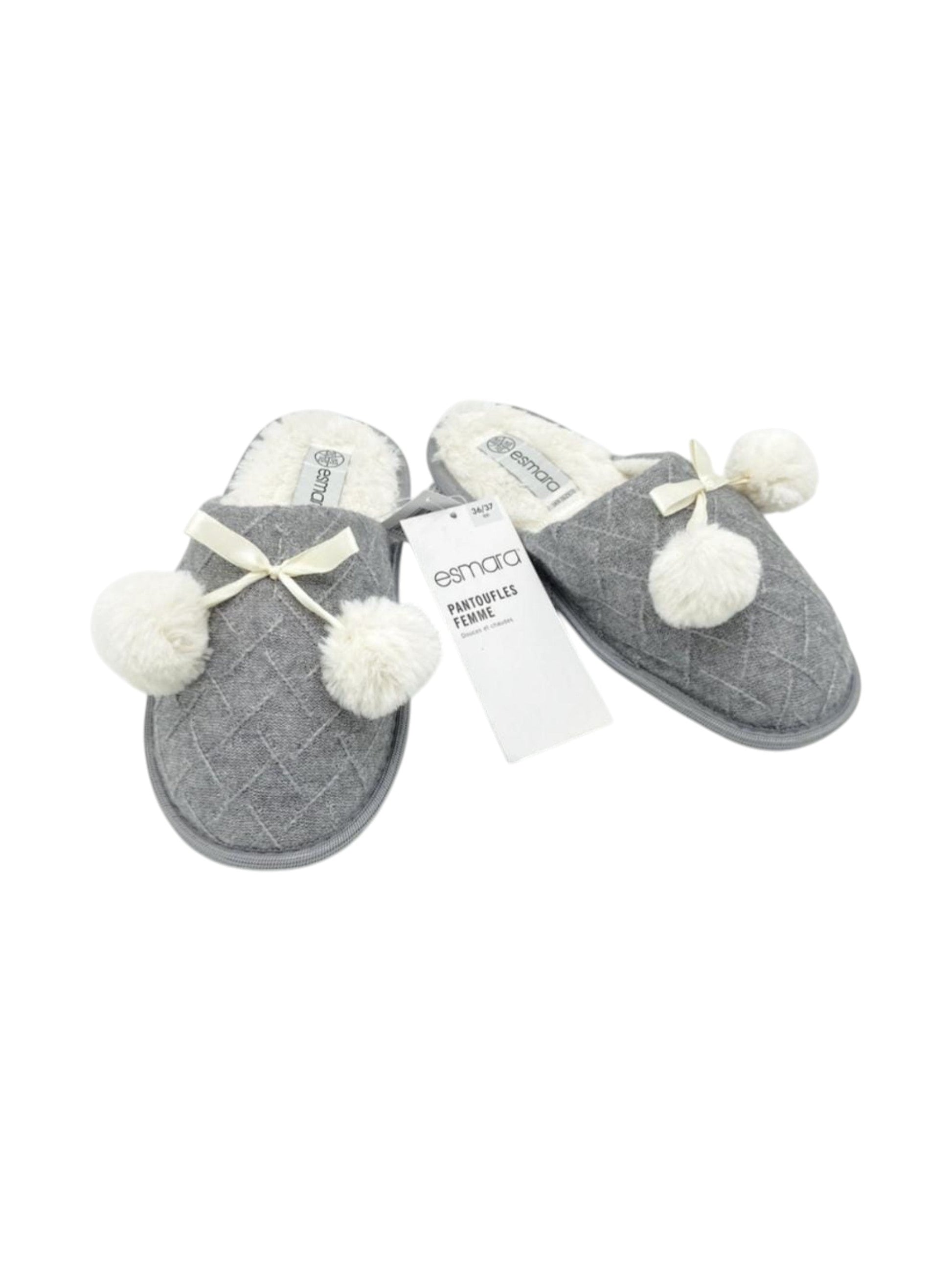 Women's Lined Slipper,Grey