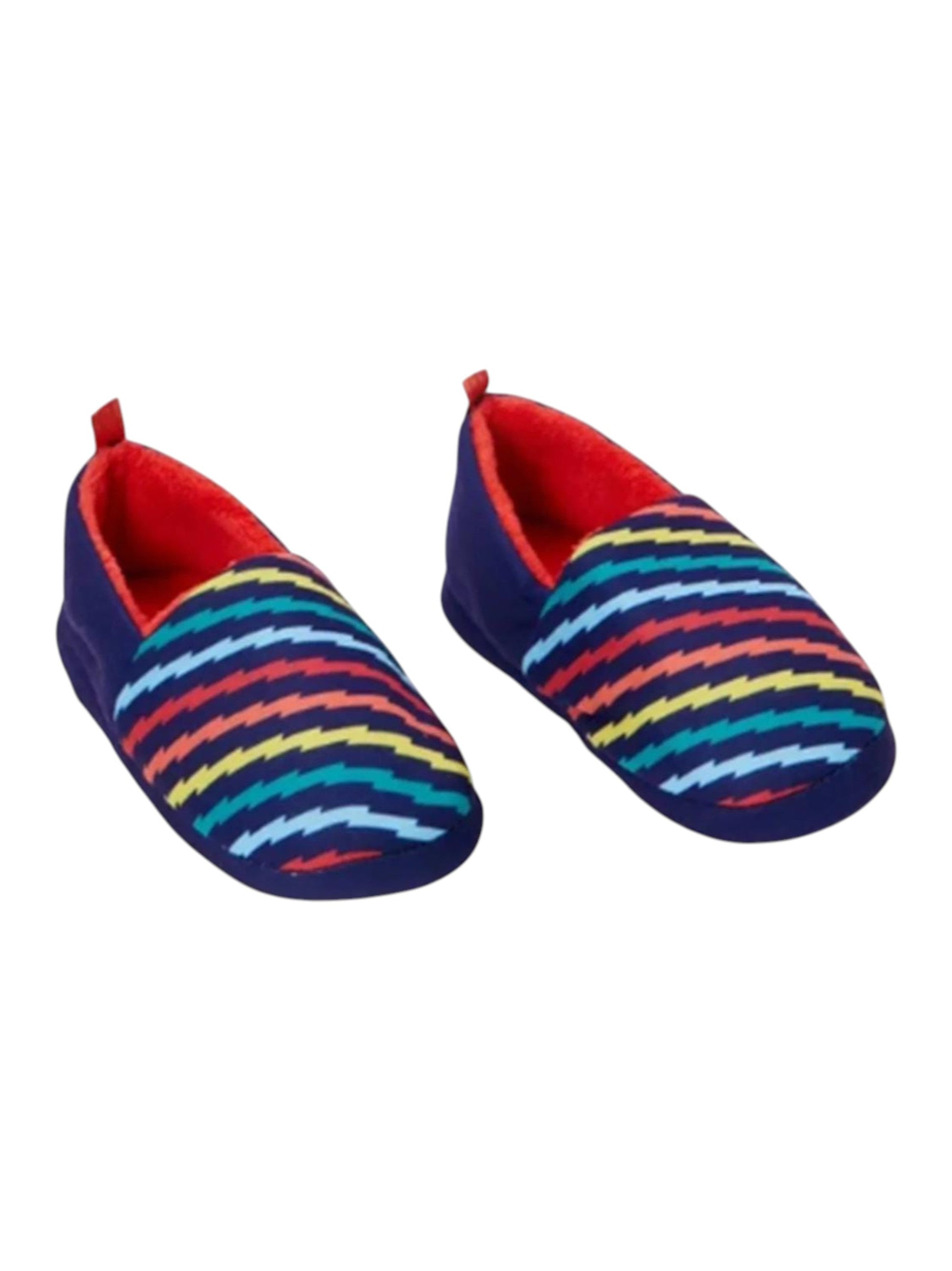 Kids Girl's Colorblocked Lined Slippers,Navy