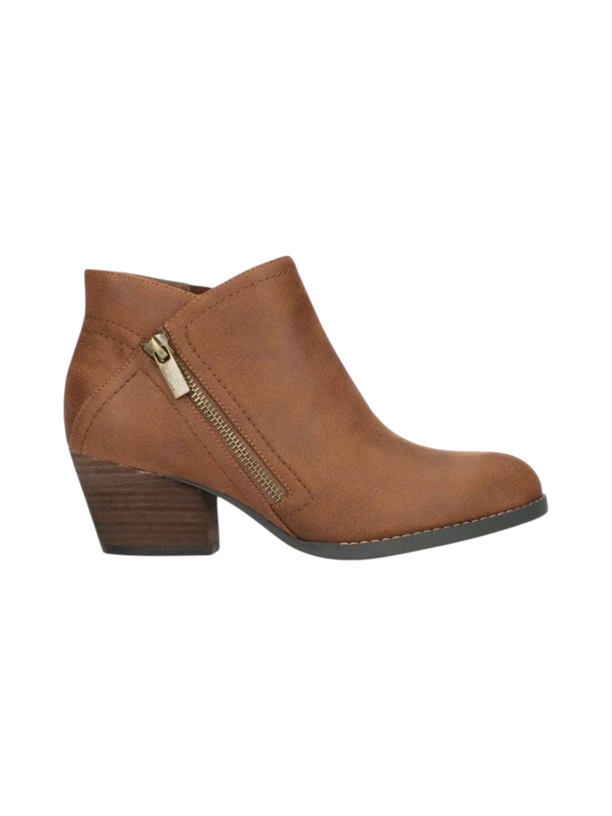 Women's Plain Ankle Boots,Brown