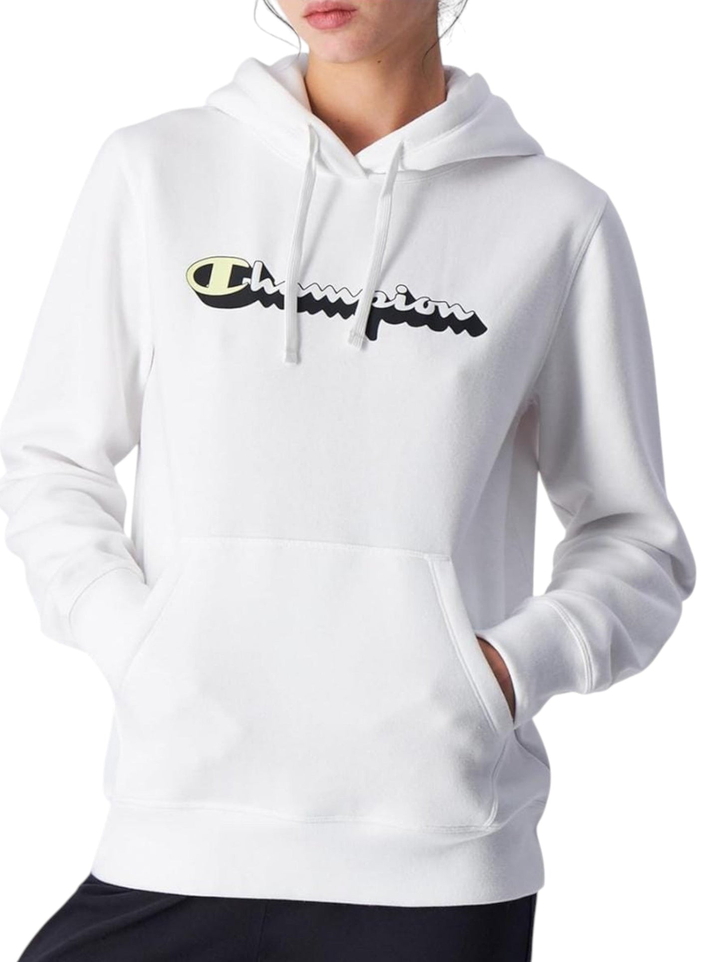 Women's Logo Printed Hoodie,White