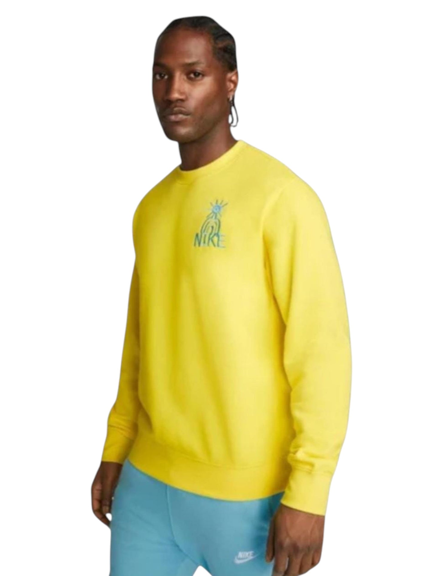 Men's Logo Back Printed Sweaters,Yellow