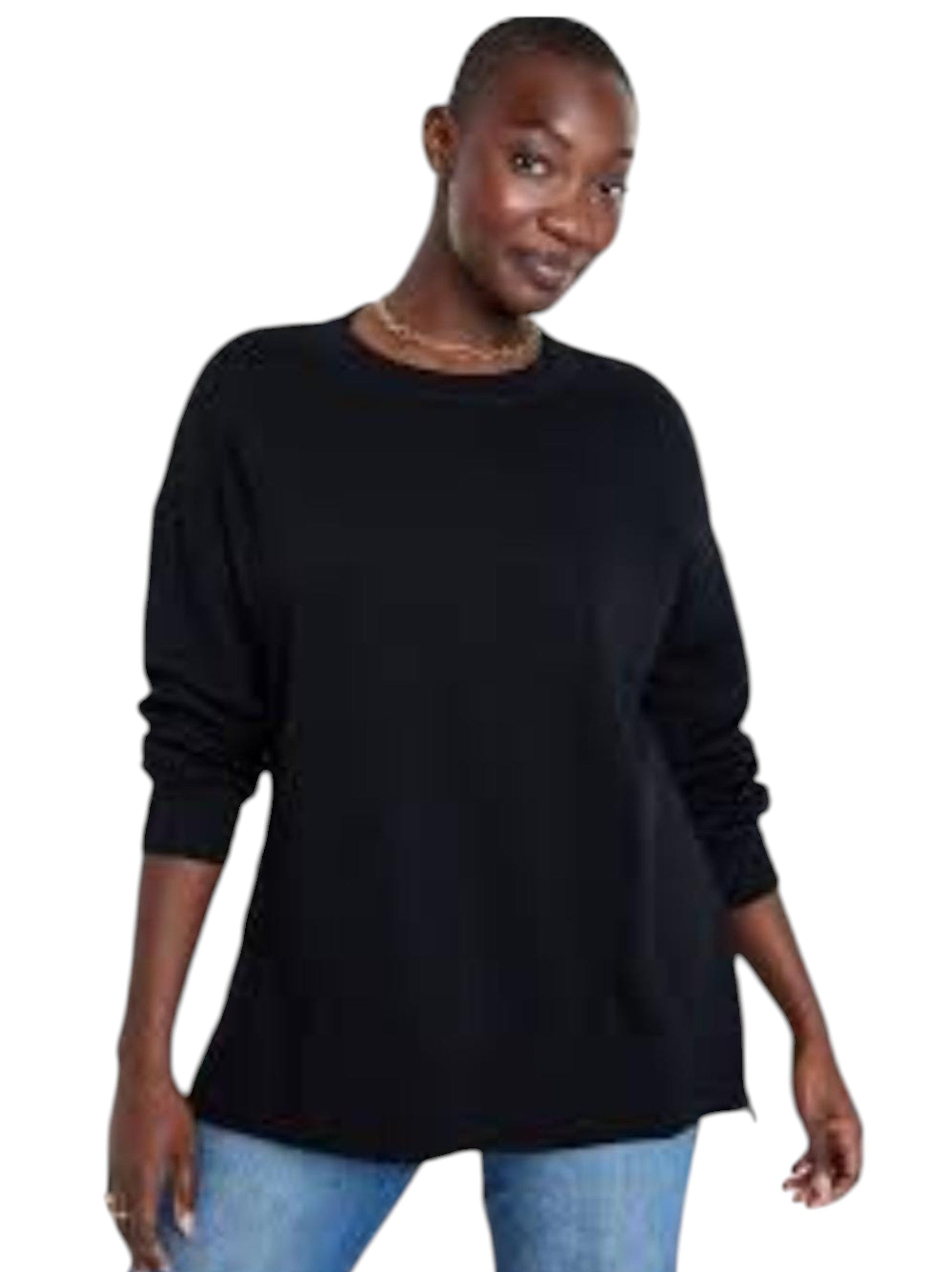 Women's Plain Sweaters,Black