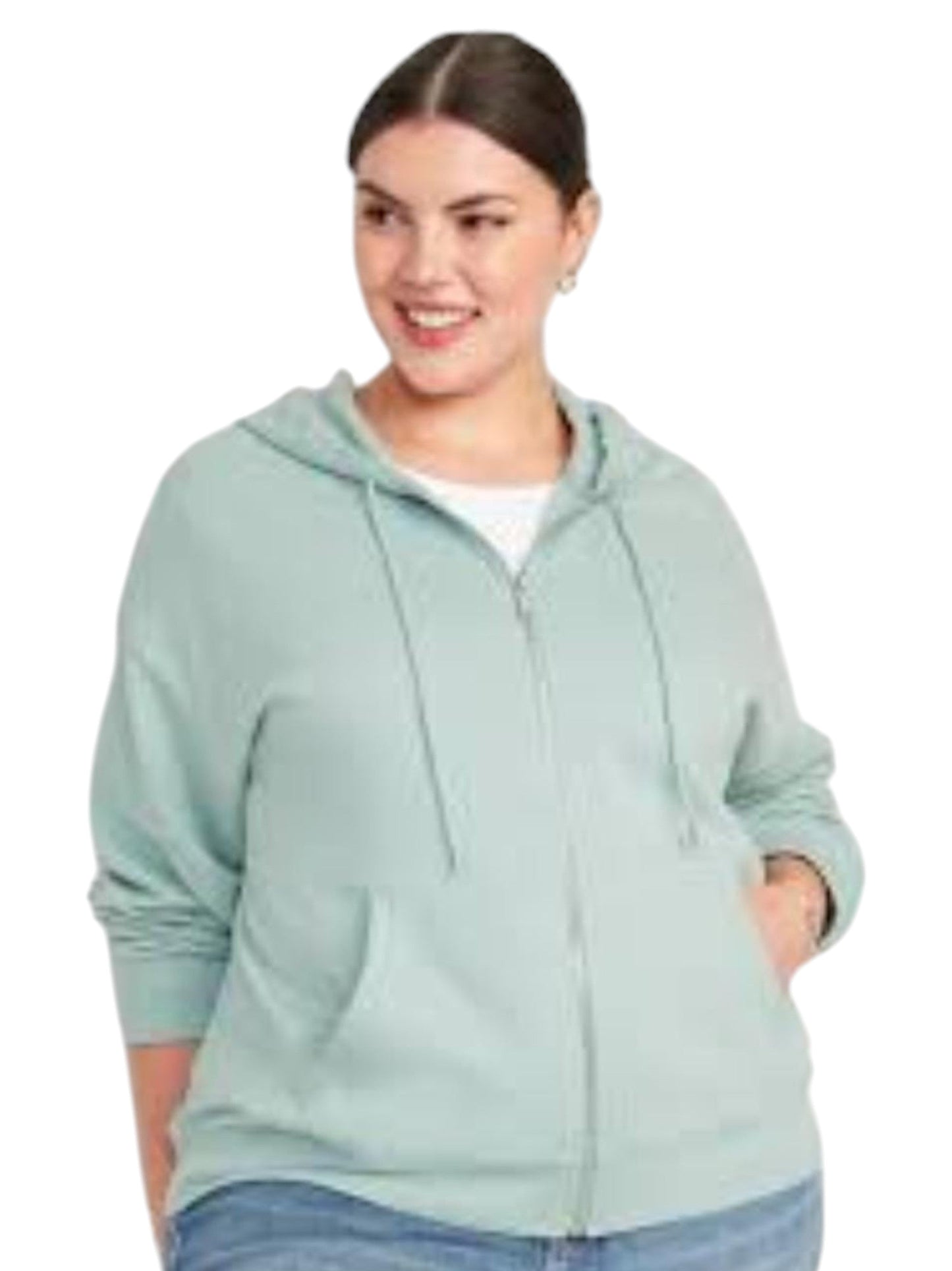 Women's Plain Hoodie,Aqua
